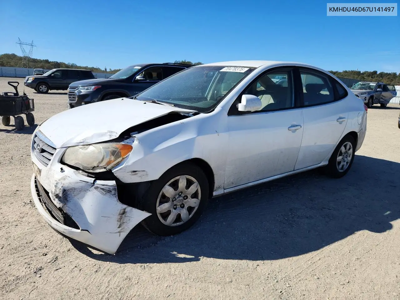 HYUNDAI ELANTRA 2007, VIN KMHDU46D67U141497