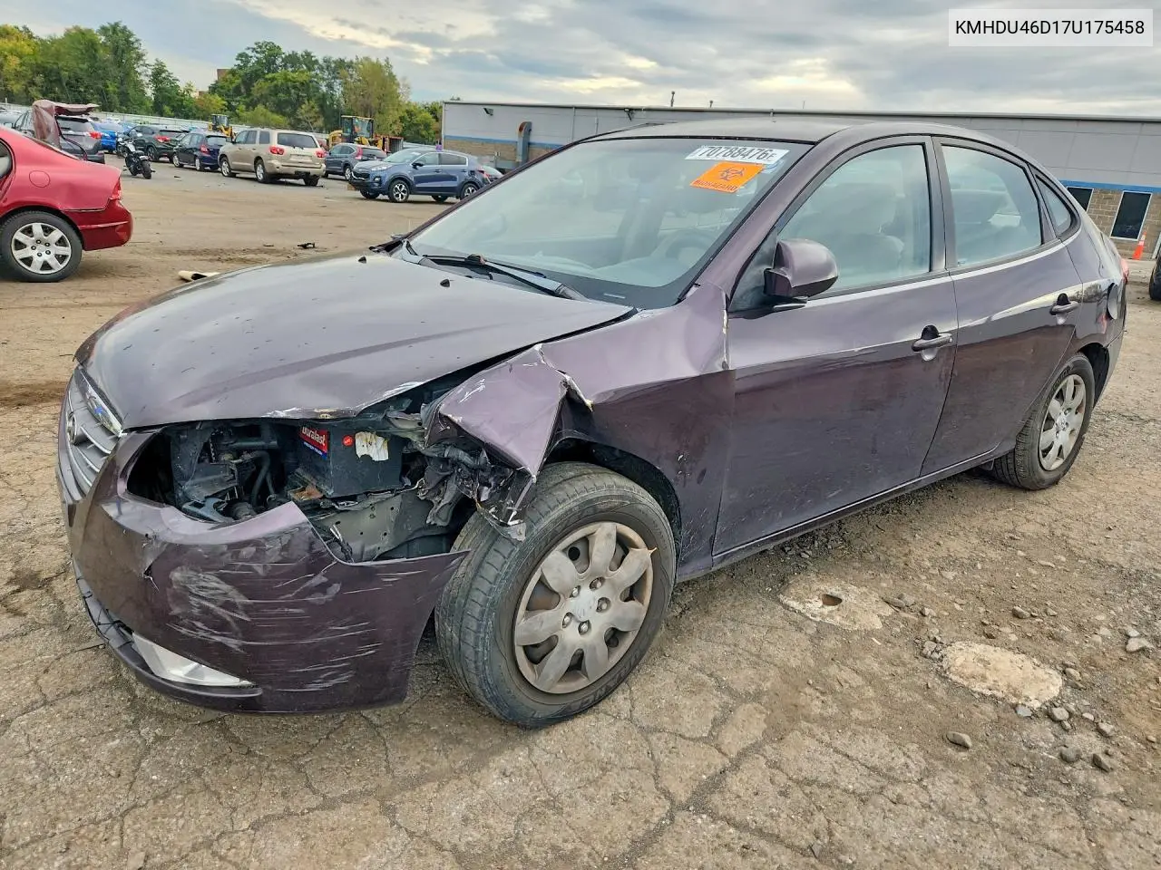 HYUNDAI ELANTRA 2007, VIN KMHDU46D17U175458