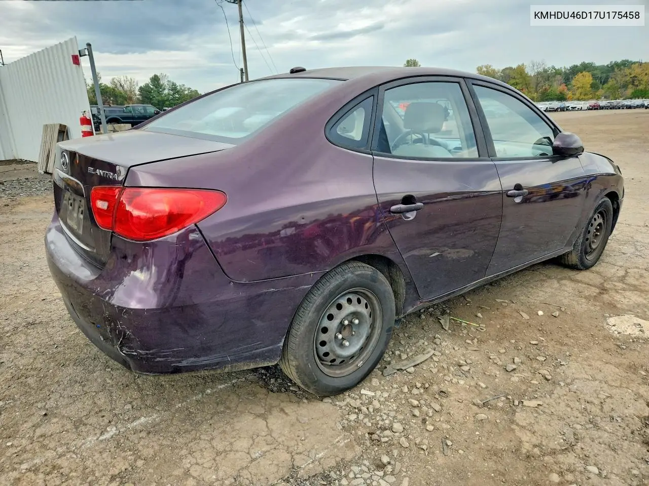2007 HYUNDAI ELANTRA VIN KMHDU46D17U175458 — фото 3