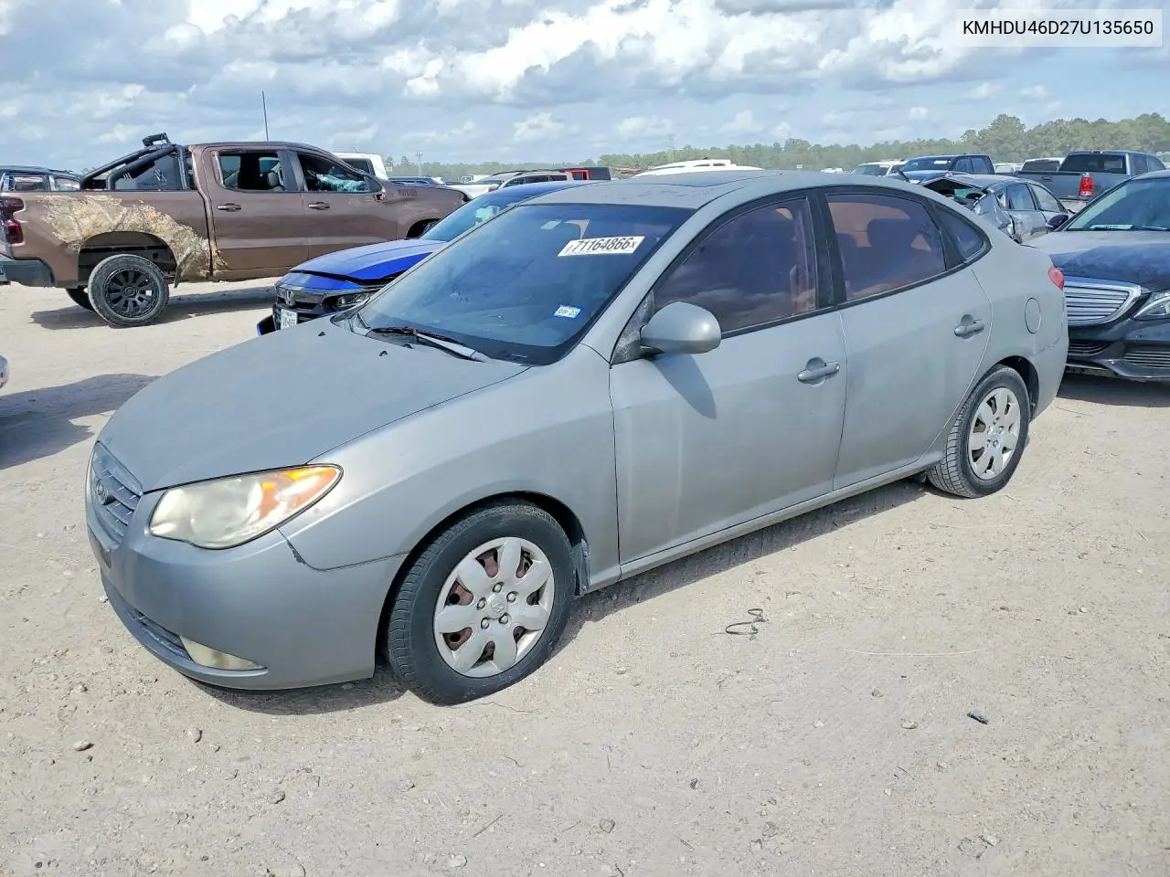 HYUNDAI ELANTRA 2007, VIN KMHDU46D27U135650