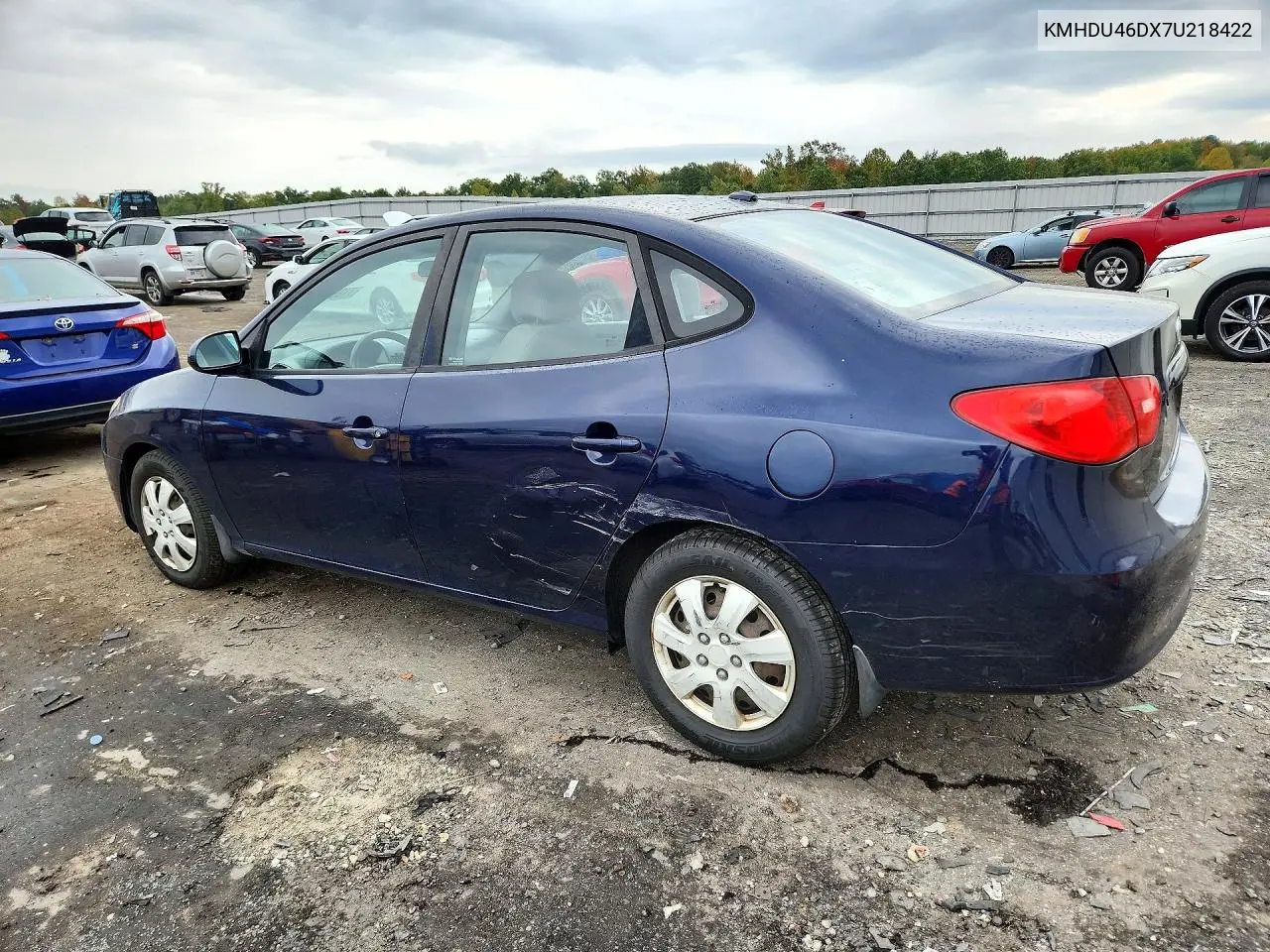 2007 HYUNDAI ELANTRA VIN KMHDU46DX7U218422 — фото 2