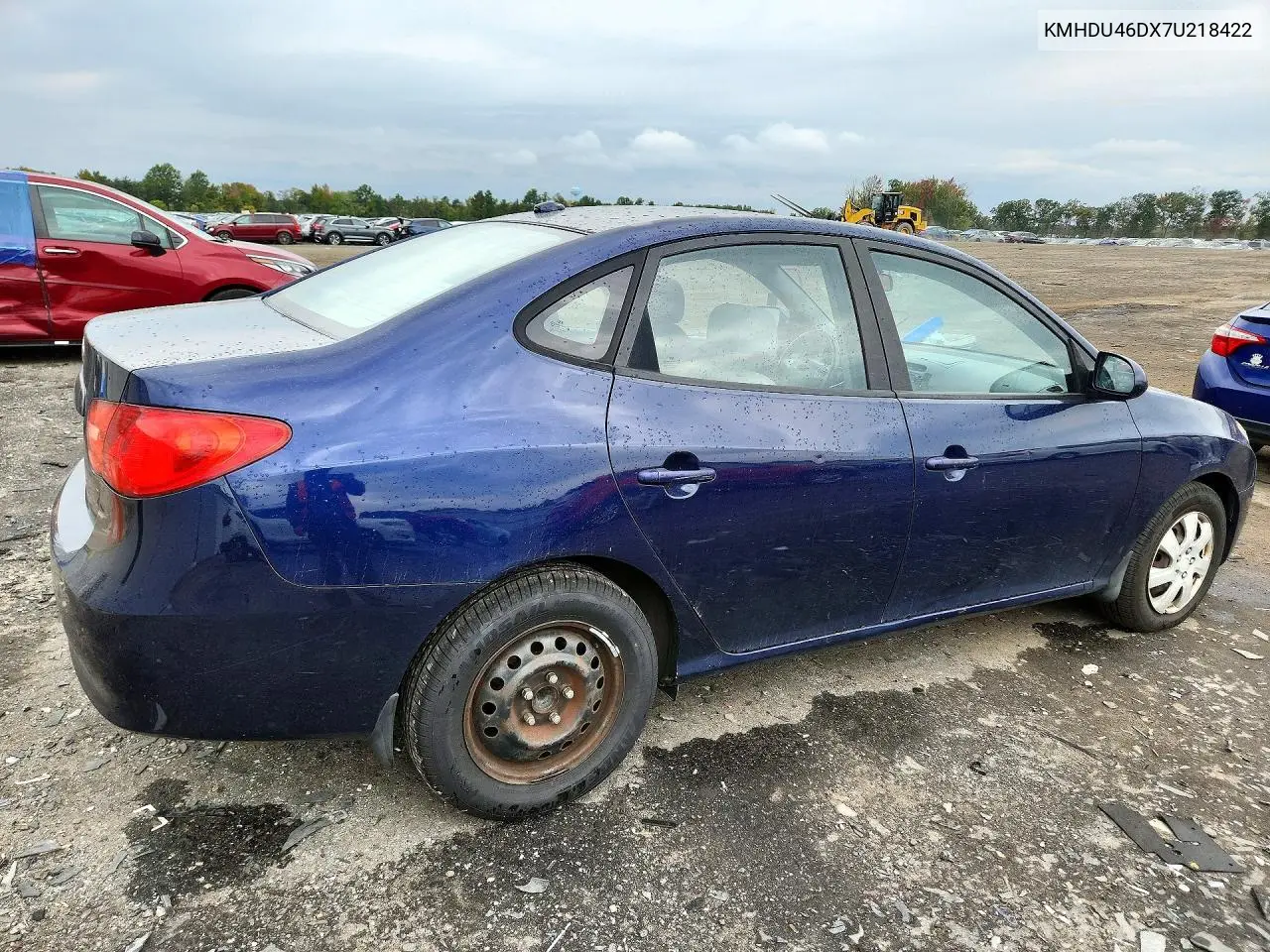 2007 HYUNDAI ELANTRA VIN KMHDU46DX7U218422 — фото 3
