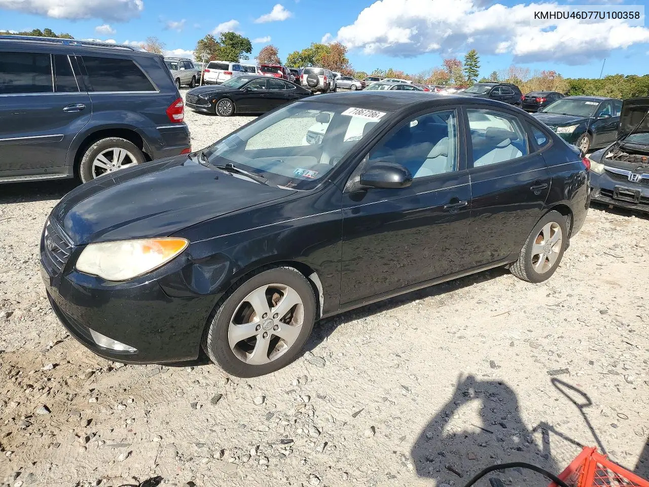 HYUNDAI ELANTRA 2007, VIN KMHDU46D77U100358