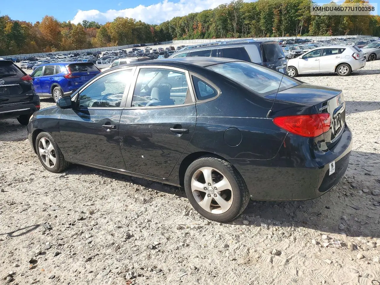 2007 HYUNDAI ELANTRA VIN KMHDU46D77U100358 — фото 2