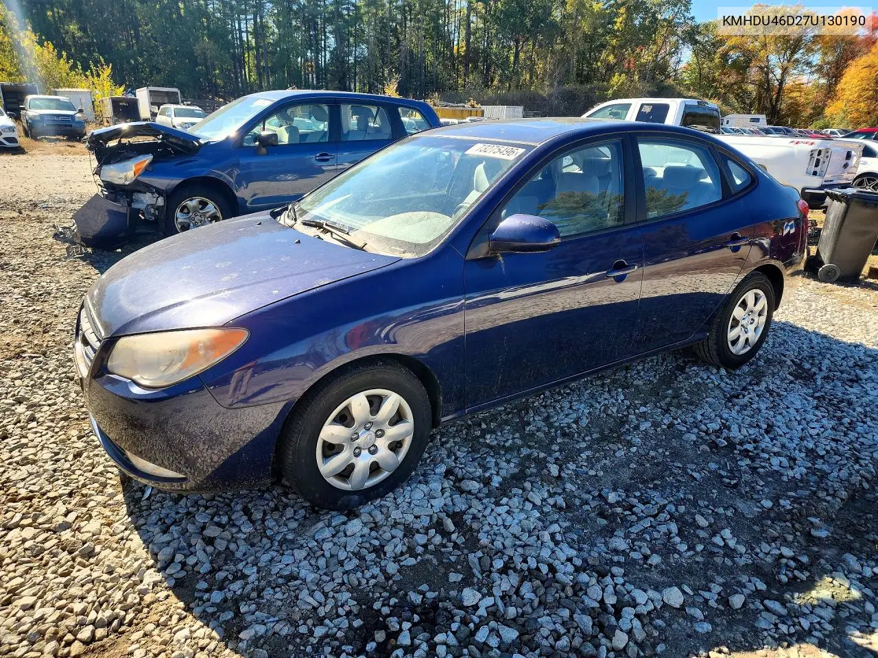 HYUNDAI ELANTRA 2007, VIN KMHDU46D27U130190