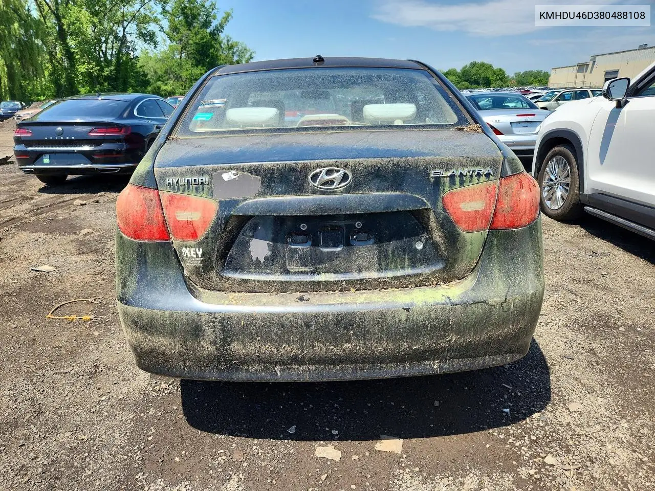 2008 HYUNDAI ELANTRA VIN KMHDU46D38U488108 — фото 6