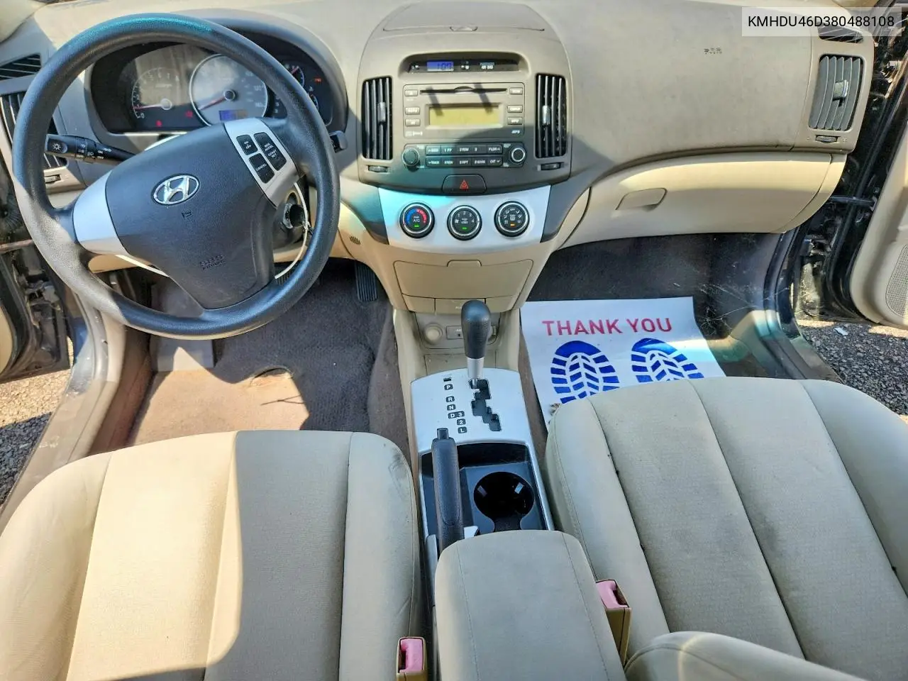 2008 HYUNDAI ELANTRA VIN KMHDU46D38U488108 — фото 8
