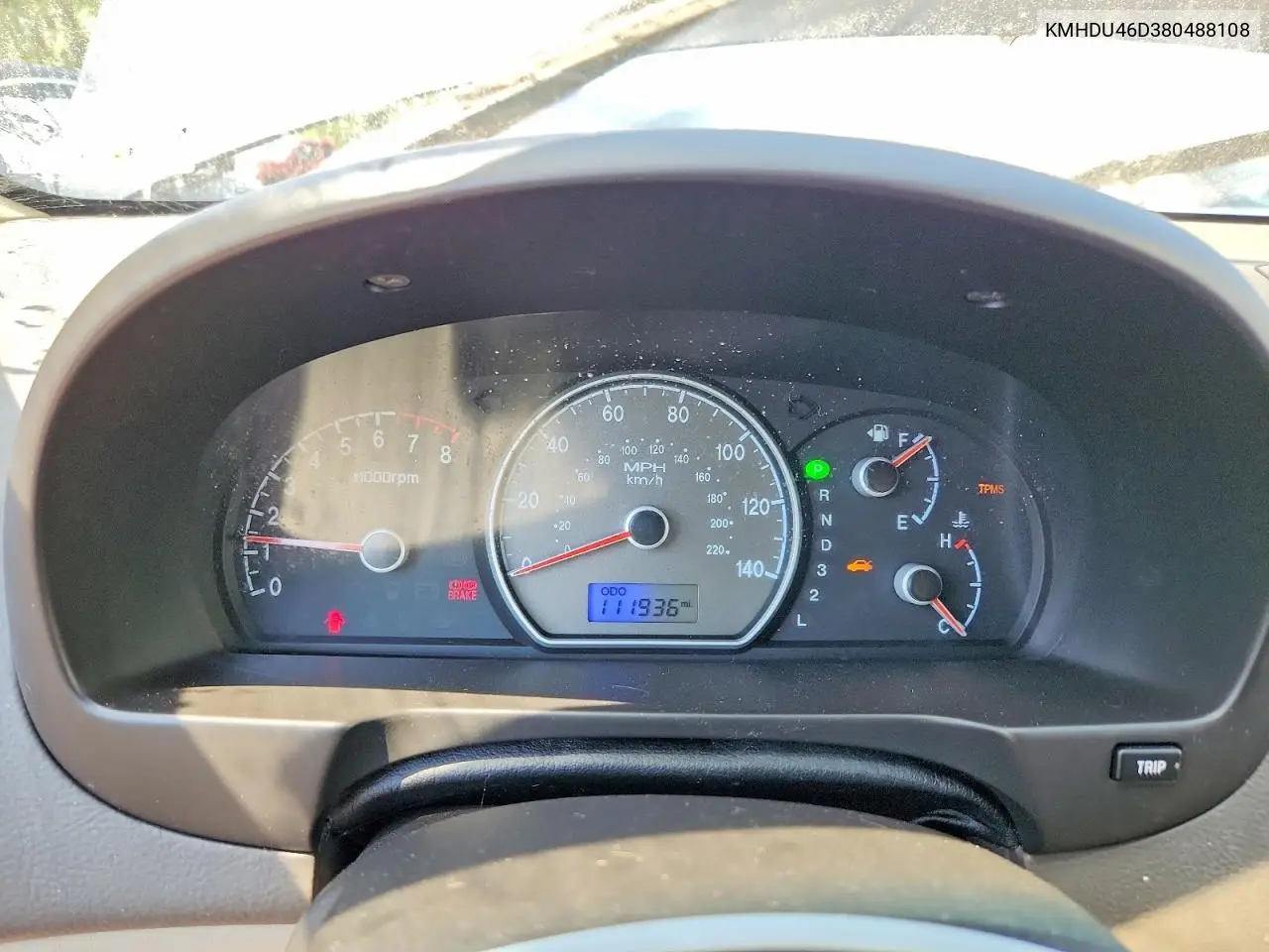 2008 HYUNDAI ELANTRA VIN KMHDU46D38U488108 — фото 9