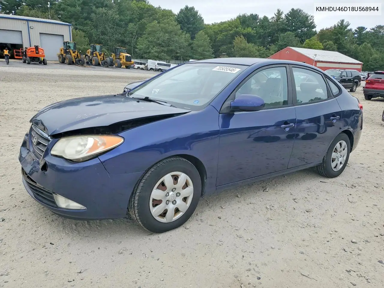 HYUNDAI ELANTRA 2008, VIN KMHDU46D18U568944