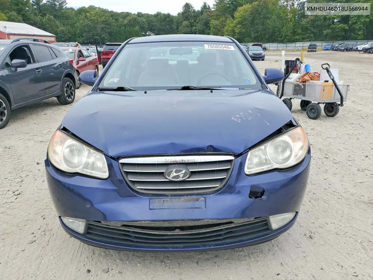 2008 HYUNDAI ELANTRA VIN KMHDU46D18U568944 — фото 5