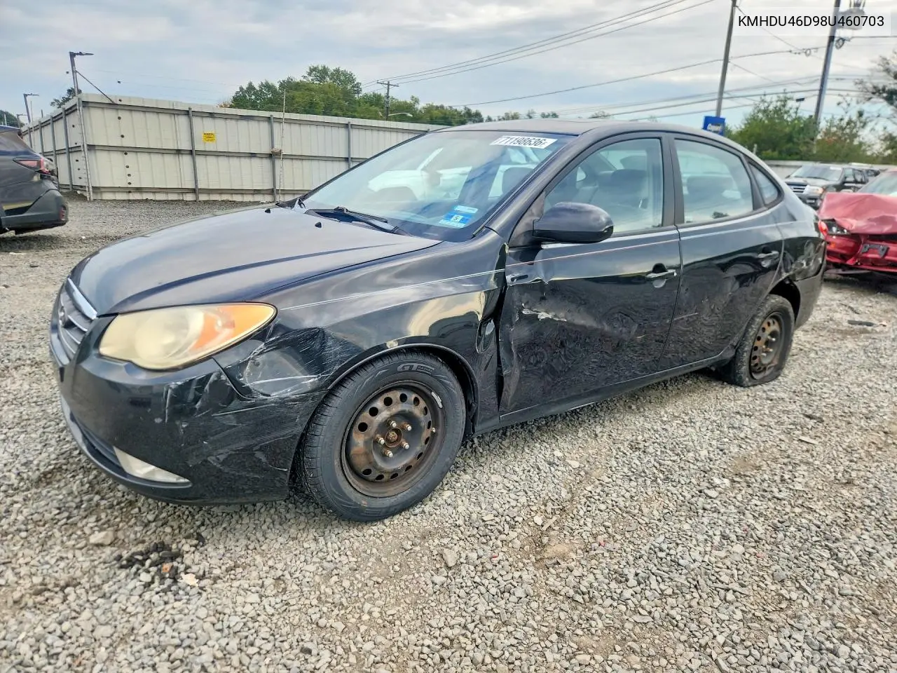 HYUNDAI ELANTRA 2008, VIN KMHDU46D98U460703