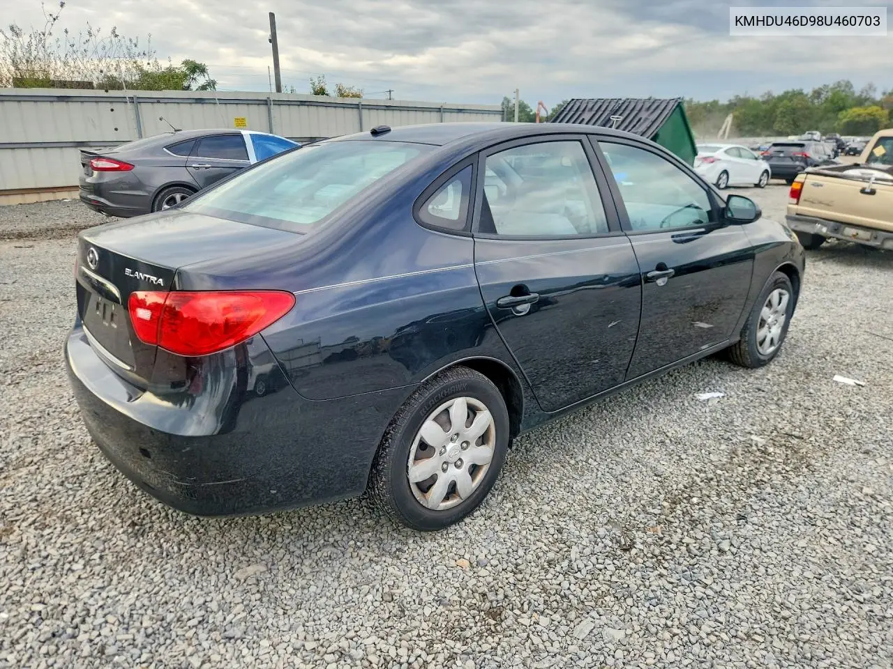 2008 HYUNDAI ELANTRA VIN KMHDU46D98U460703 — фото 3