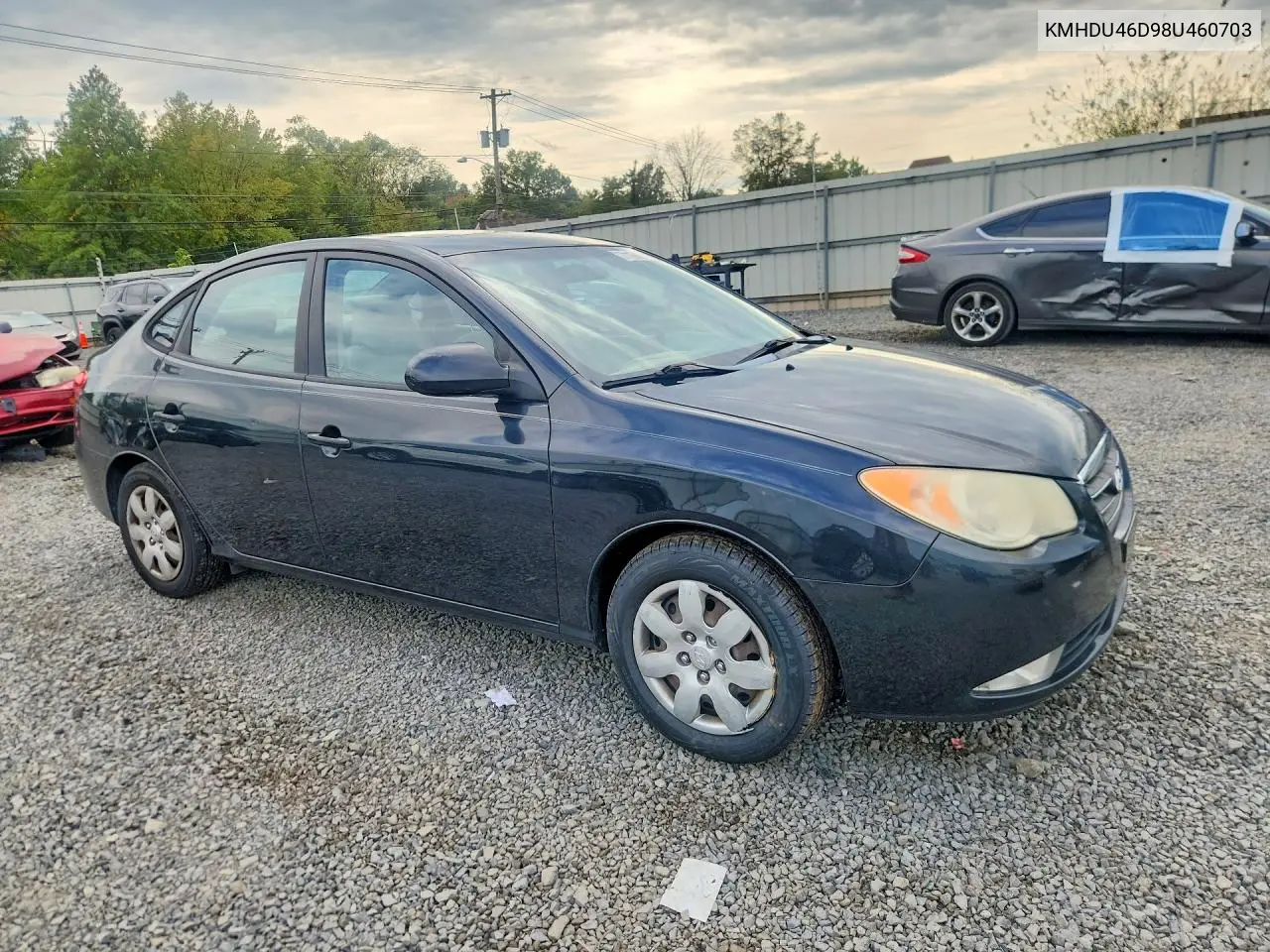 2008 HYUNDAI ELANTRA VIN KMHDU46D98U460703 — фото 4
