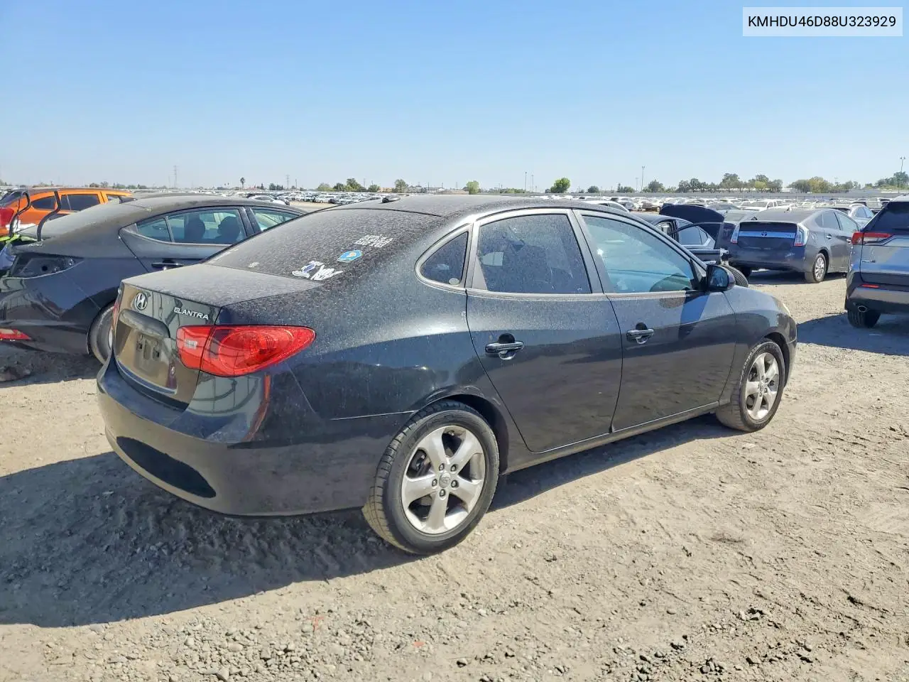2008 HYUNDAI ELANTRA VIN KMHDU46D88U323929 — фото 3