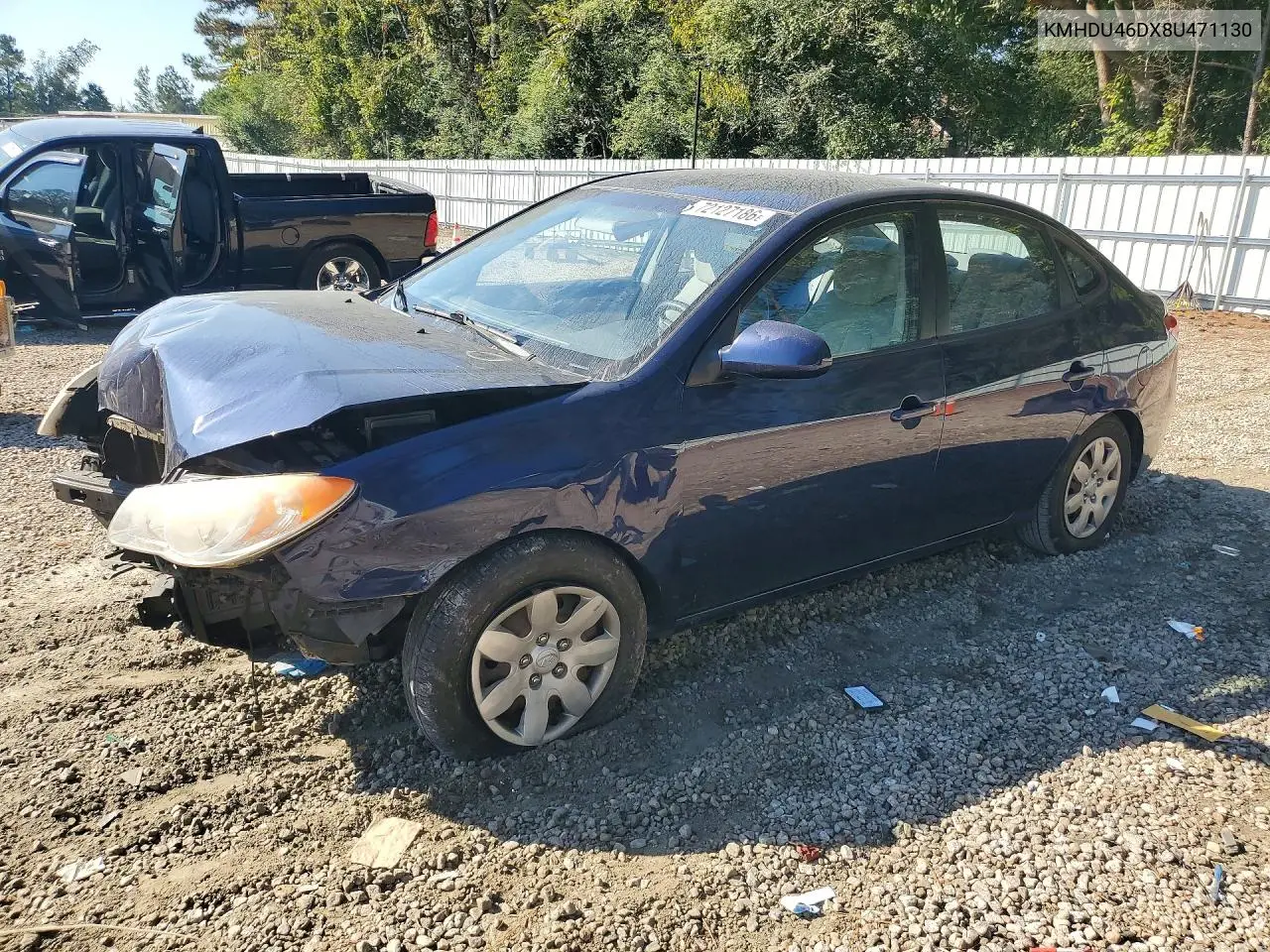 HYUNDAI ELANTRA 2008, VIN KMHDU46DX8U471130