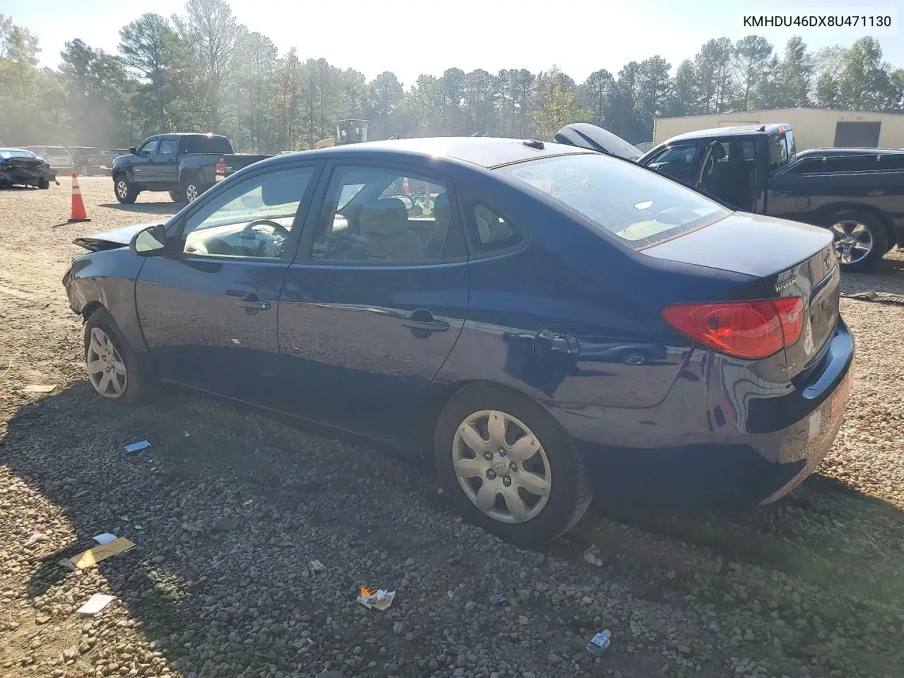 2008 HYUNDAI ELANTRA VIN KMHDU46DX8U471130 — фото 2