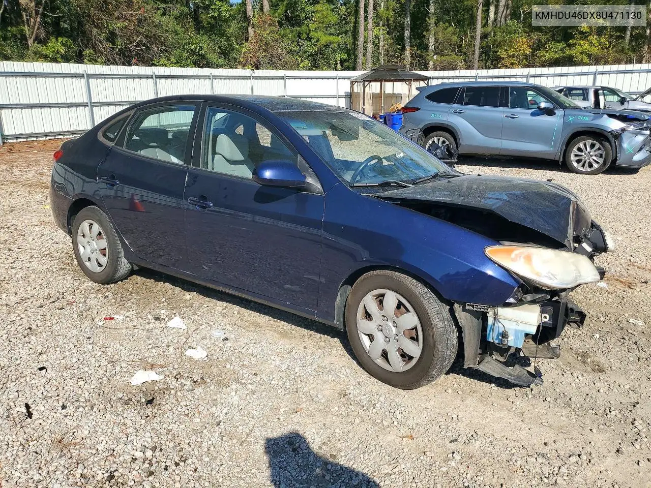 2008 HYUNDAI ELANTRA VIN KMHDU46DX8U471130 — фото 4