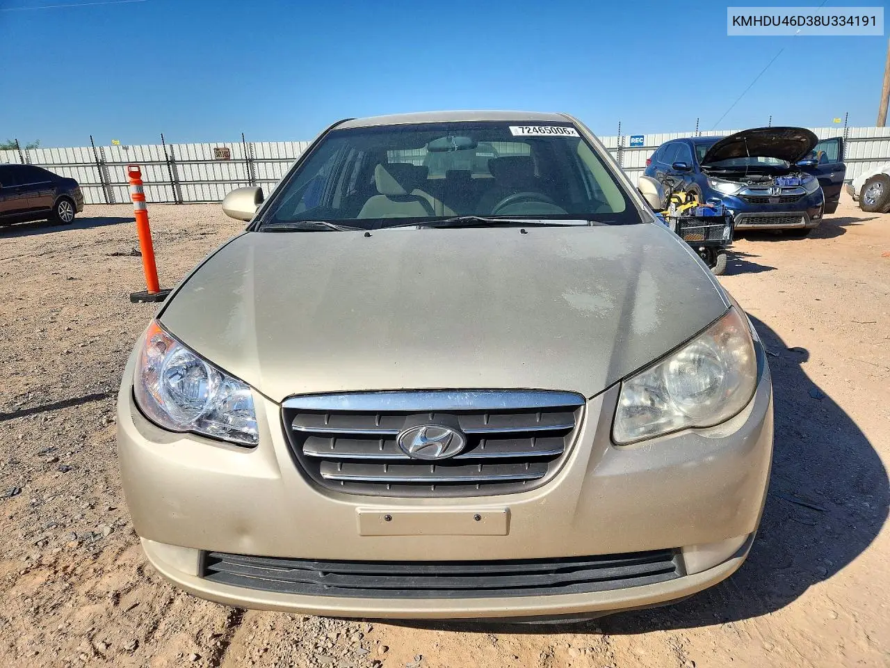 2008 HYUNDAI ELANTRA VIN KMHDU46D38U334191 — фото 5