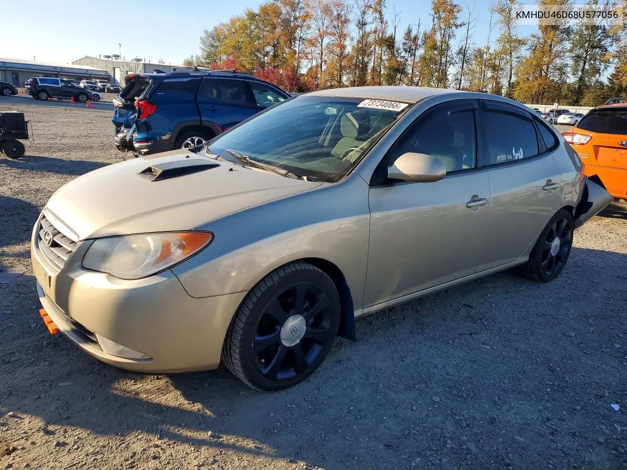 HYUNDAI ELANTRA 2008, VIN KMHDU46D68U577056