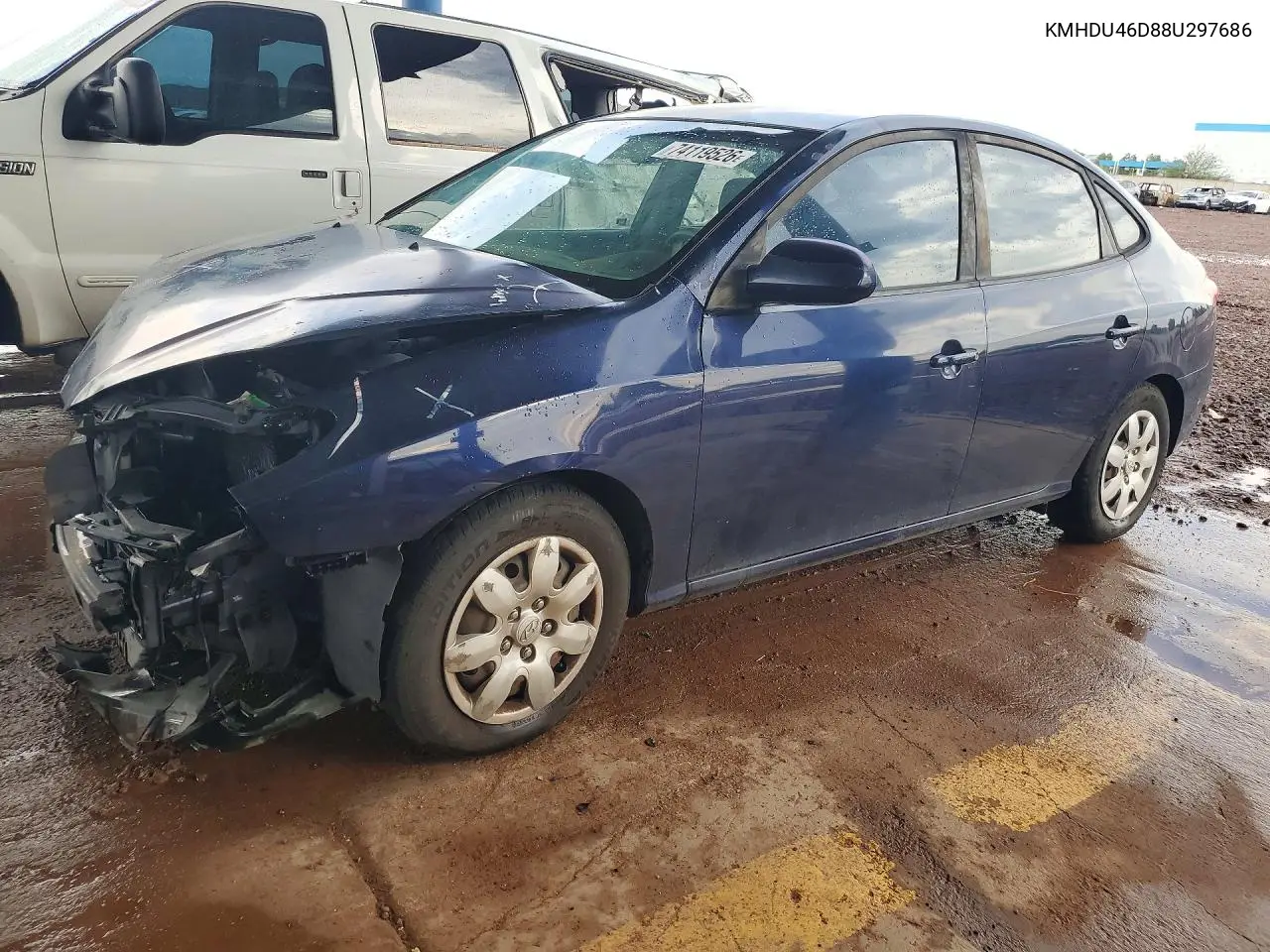 HYUNDAI ELANTRA 2008, VIN KMHDU46D88U297686