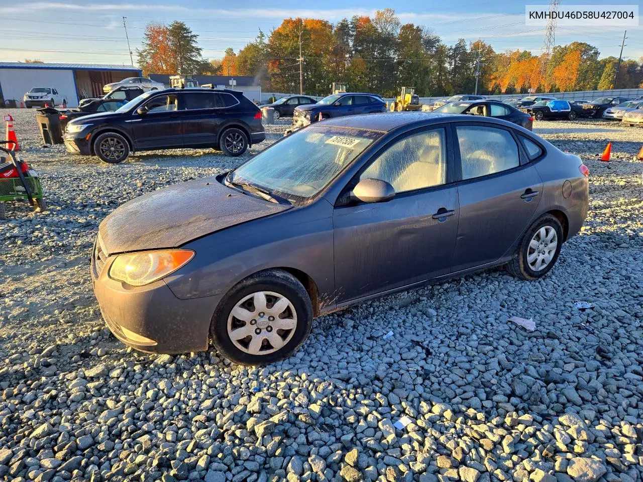 HYUNDAI ELANTRA 2008, VIN KMHDU46D58U427004