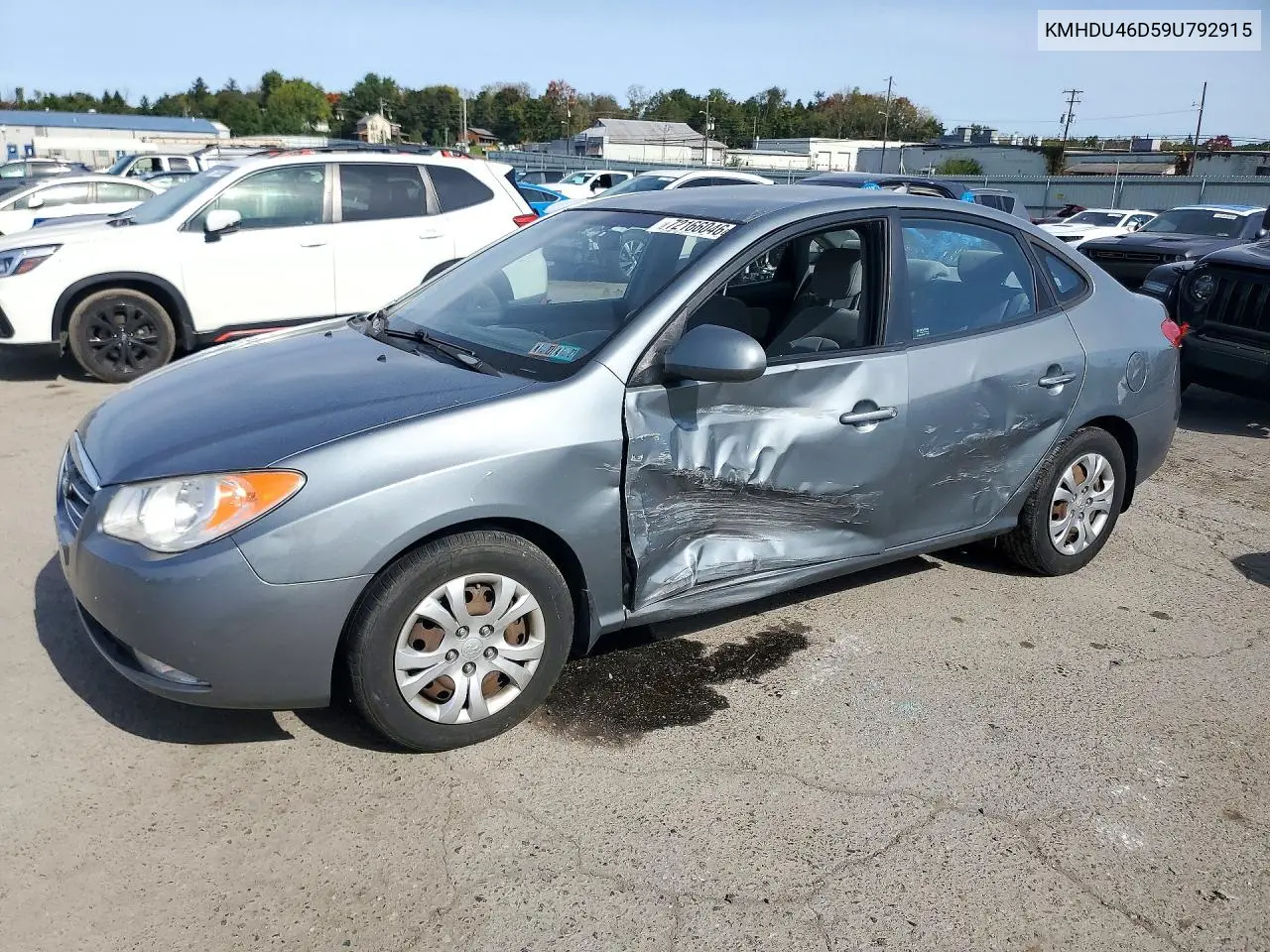 HYUNDAI ELANTRA 2009, VIN KMHDU46D59U792915