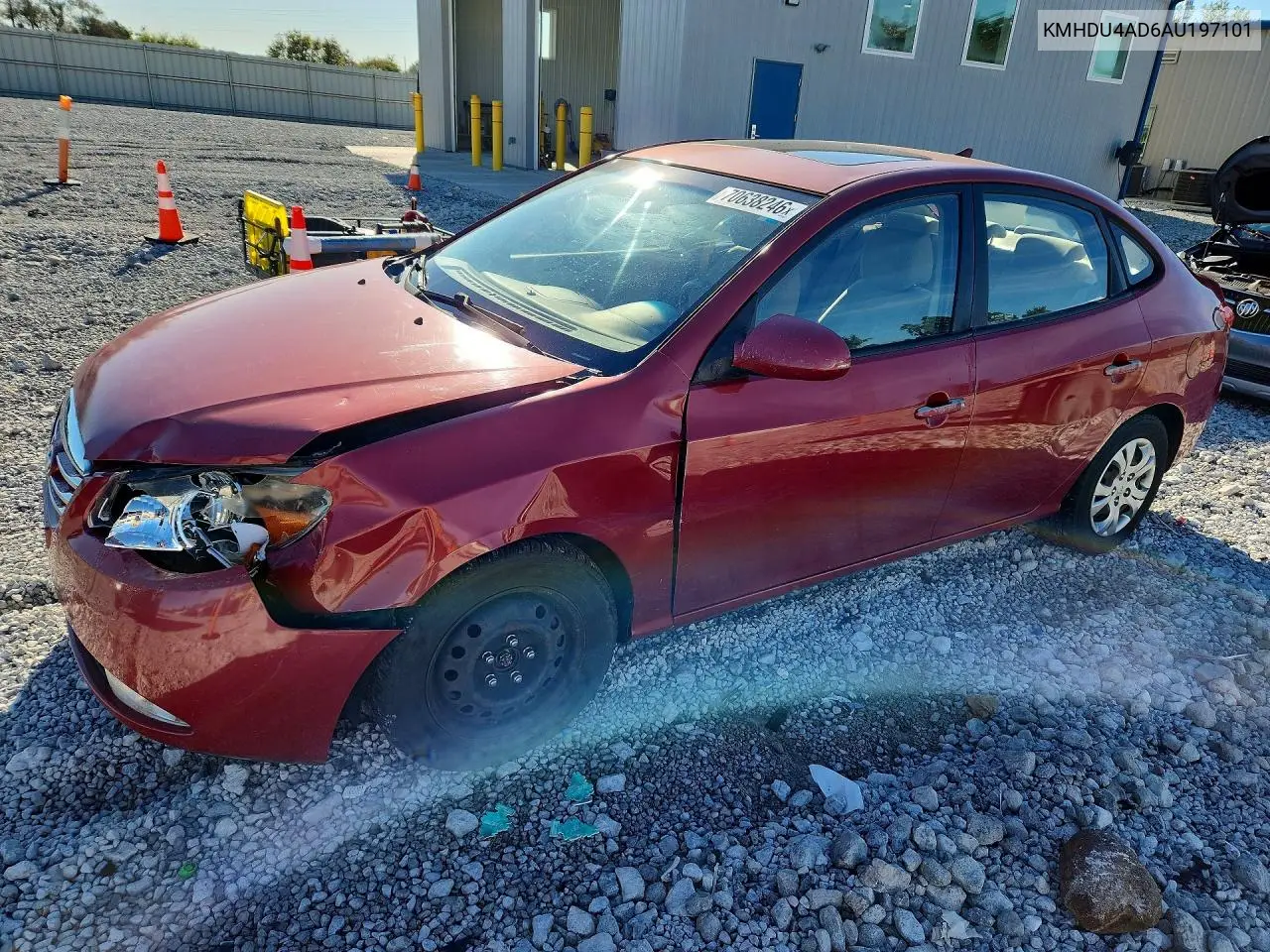 HYUNDAI ELANTRA 2010, VIN KMHDU4AD6AU197101