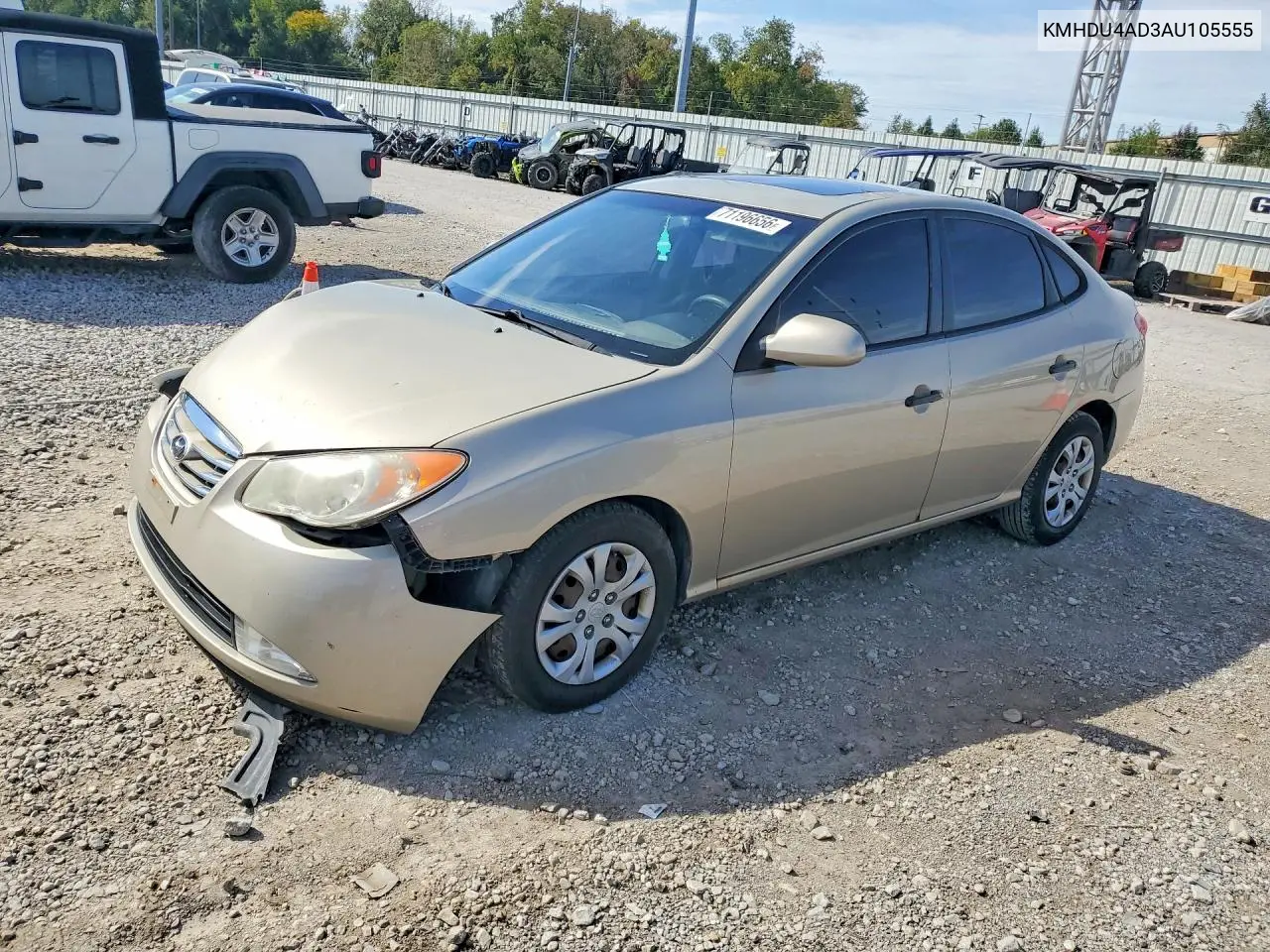 HYUNDAI ELANTRA 2010, VIN KMHDU4AD3AU105555