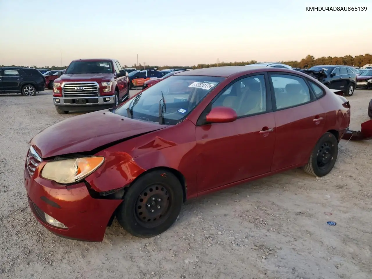 HYUNDAI ELANTRA 2010, VIN KMHDU4AD8AU865139