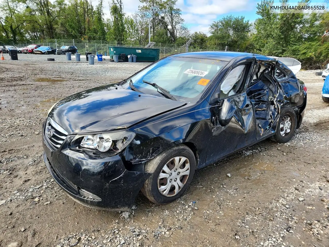 HYUNDAI ELANTRA 2010, VIN KMHDU4AD8AU865528