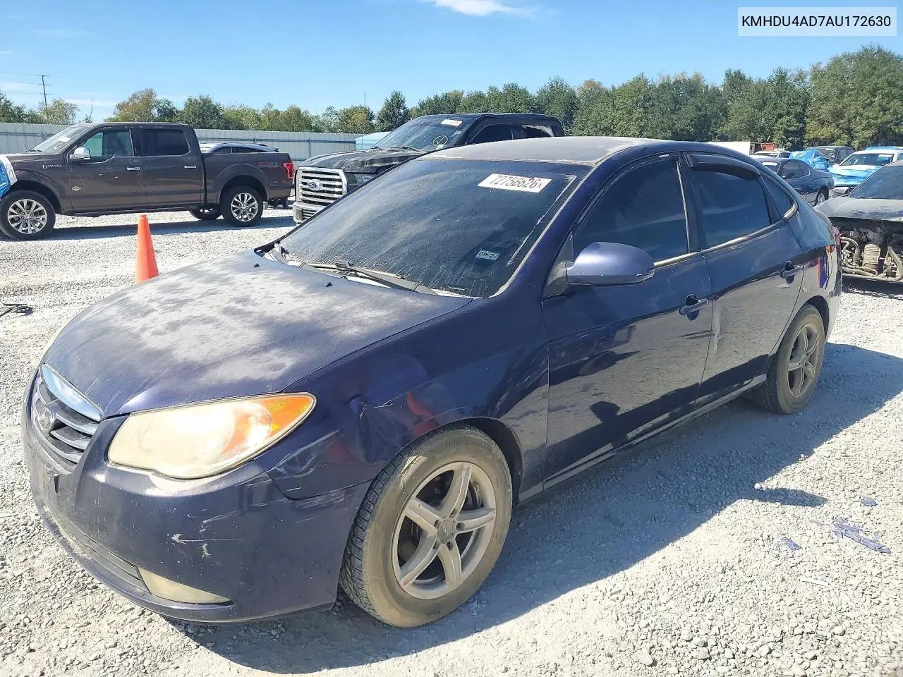 HYUNDAI ELANTRA 2010, VIN KMHDU4AD7AU172630