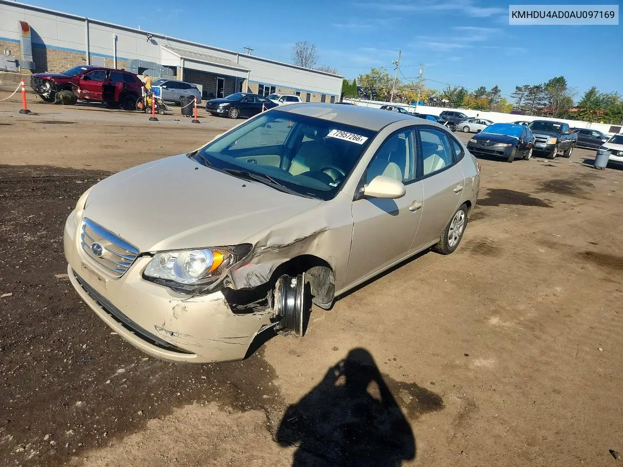 HYUNDAI ELANTRA 2010, VIN KMHDU4AD0AU097169