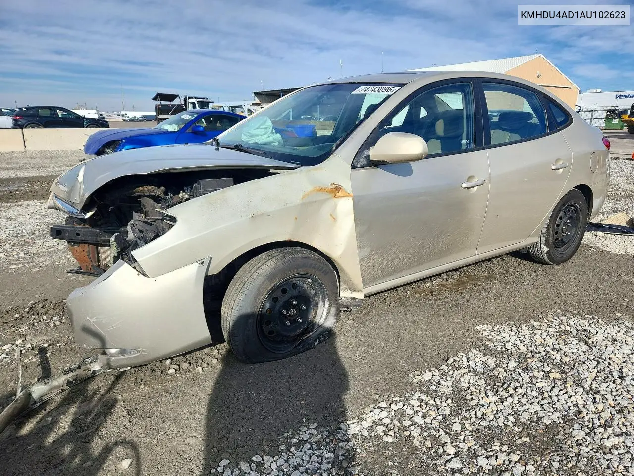 HYUNDAI ELANTRA 2010, VIN KMHDU4AD1AU102623