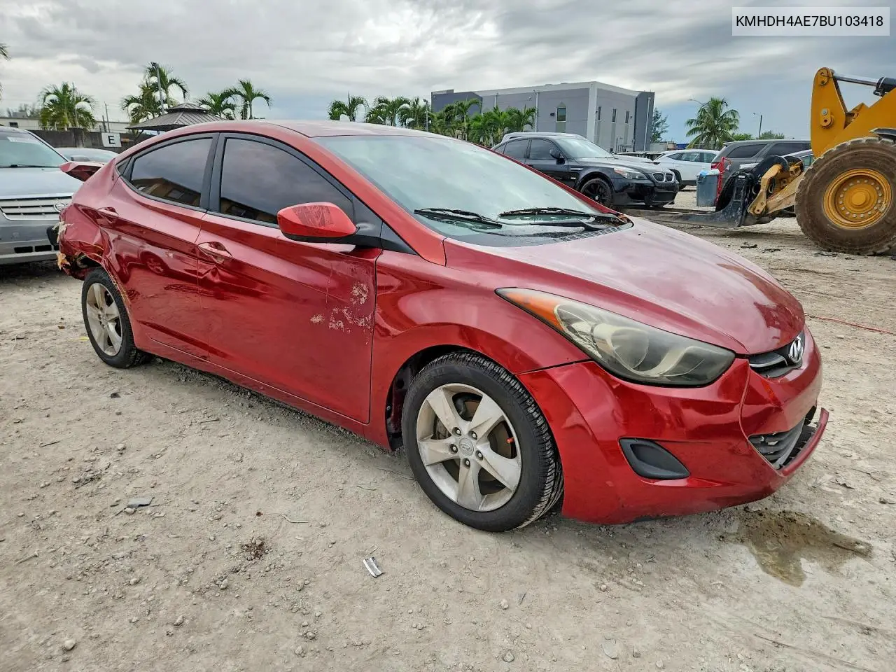 2011 HYUNDAI ELANTRA VIN KMHDH4AE7BU103418 — фото 4