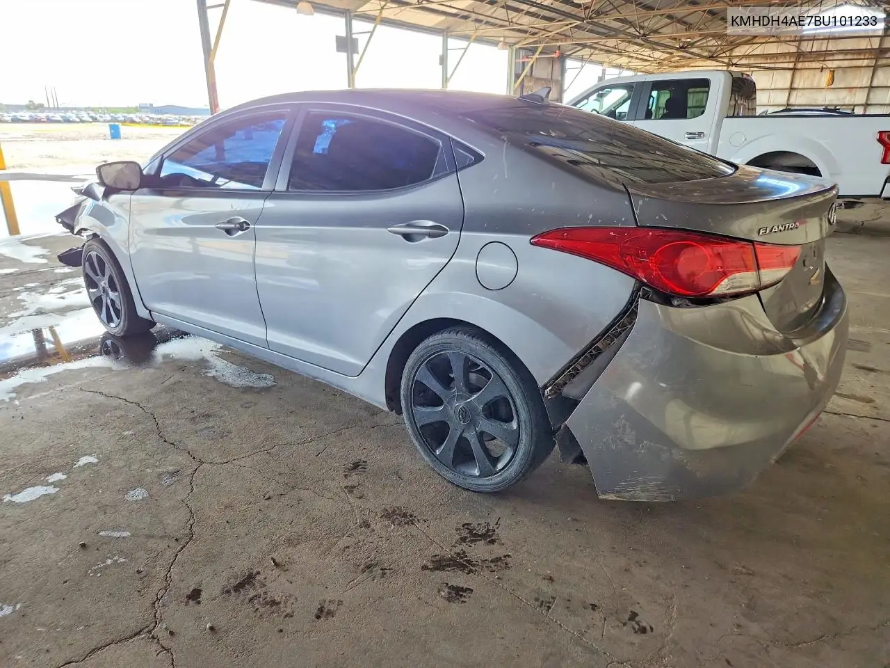 2011 HYUNDAI ELANTRA VIN KMHDH4AE7BU101233 — фото 2