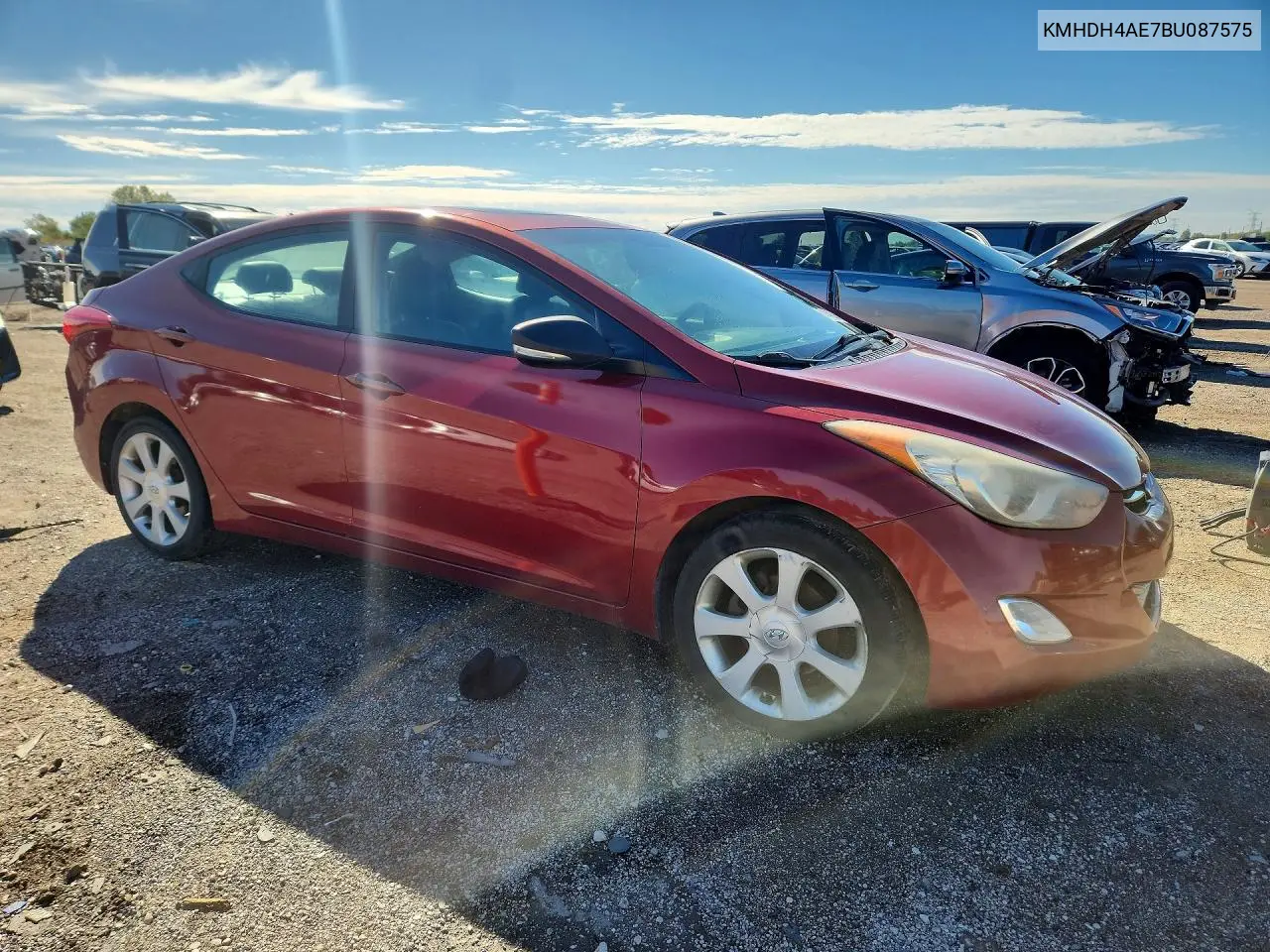 2011 HYUNDAI ELANTRA VIN KMHDH4AE7BU087575 — фото 4