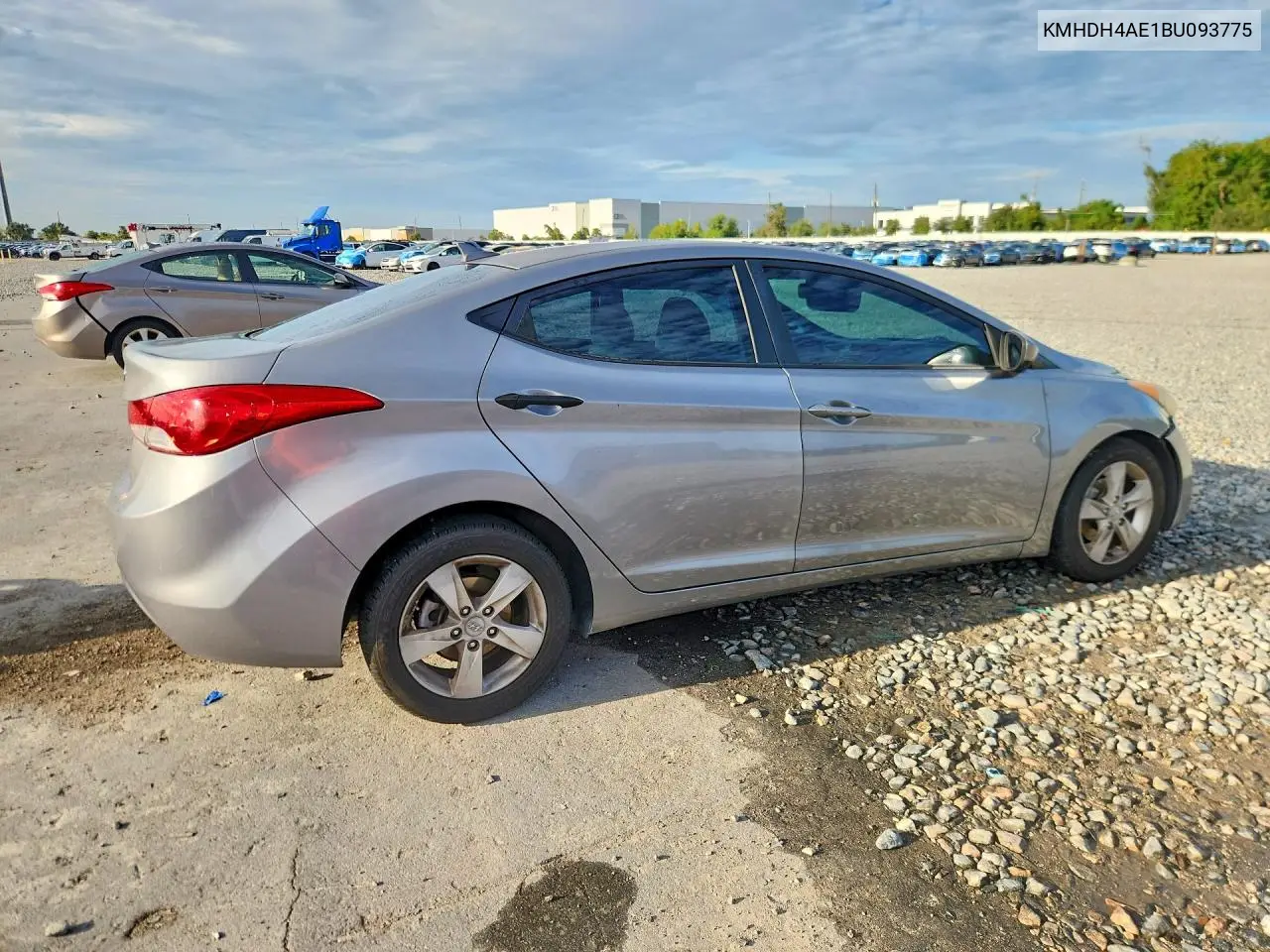2011 HYUNDAI ELANTRA VIN KMHDH4AE1BU093775 — фото 3