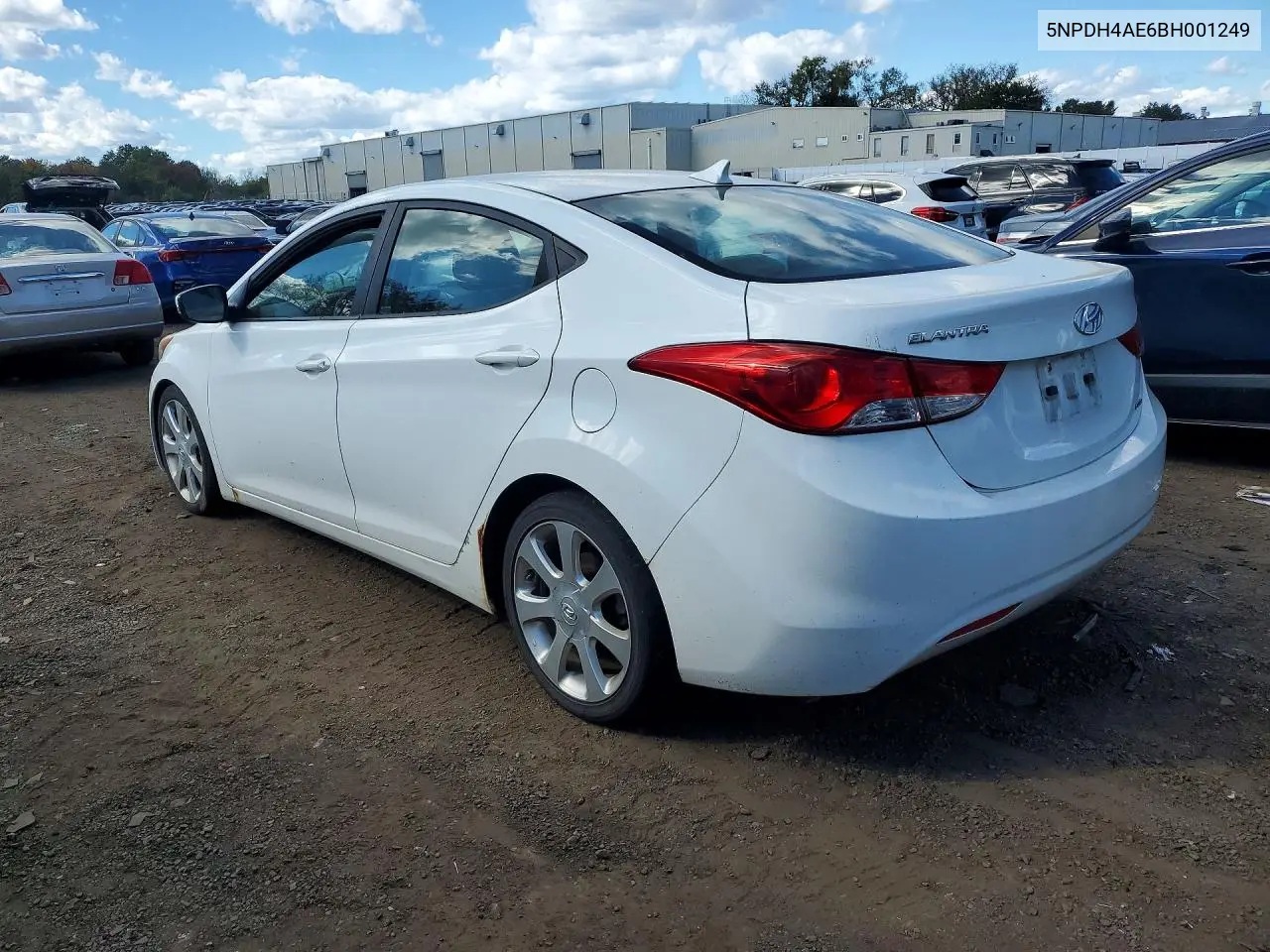 2011 HYUNDAI ELANTRA VIN 5NPDH4AE6BH001249 — фото 2