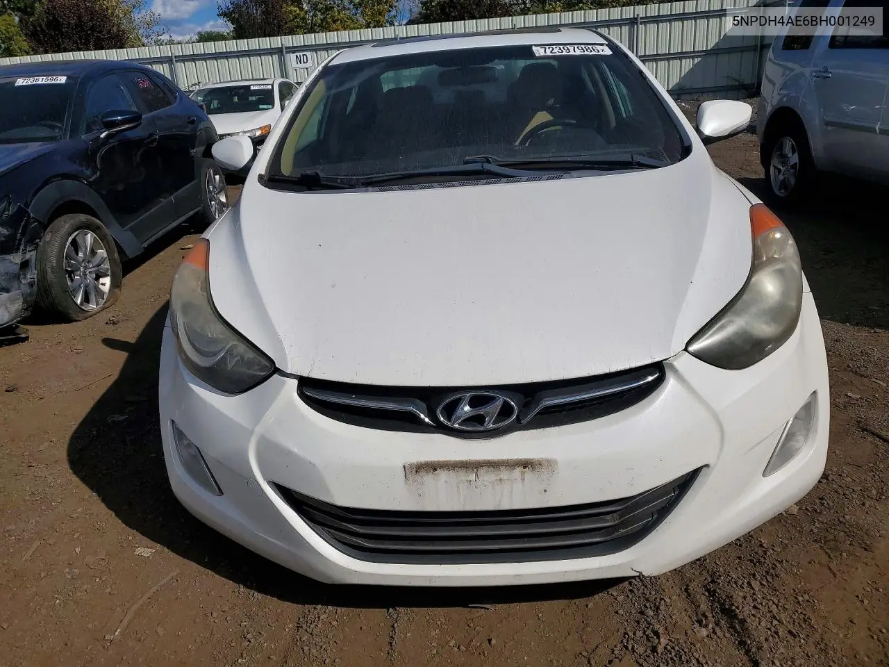2011 HYUNDAI ELANTRA VIN 5NPDH4AE6BH001249 — фото 5