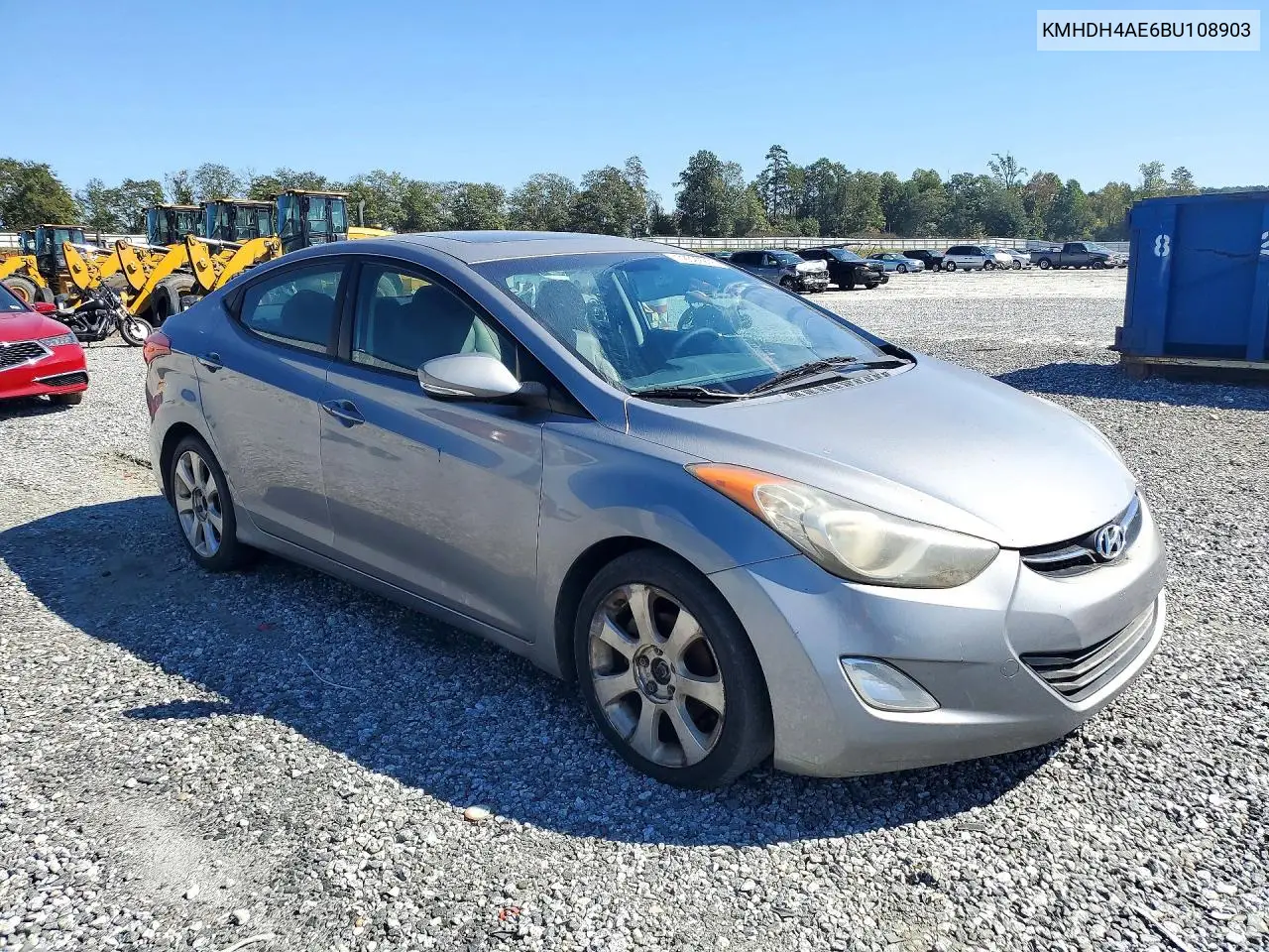 2011 HYUNDAI ELANTRA VIN KMHDH4AE6BU108903 — фото 4