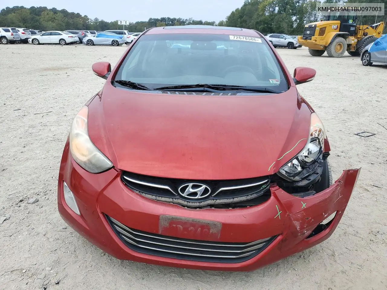 2011 HYUNDAI ELANTRA VIN KMHDH4AE1BU097003 — фото 5