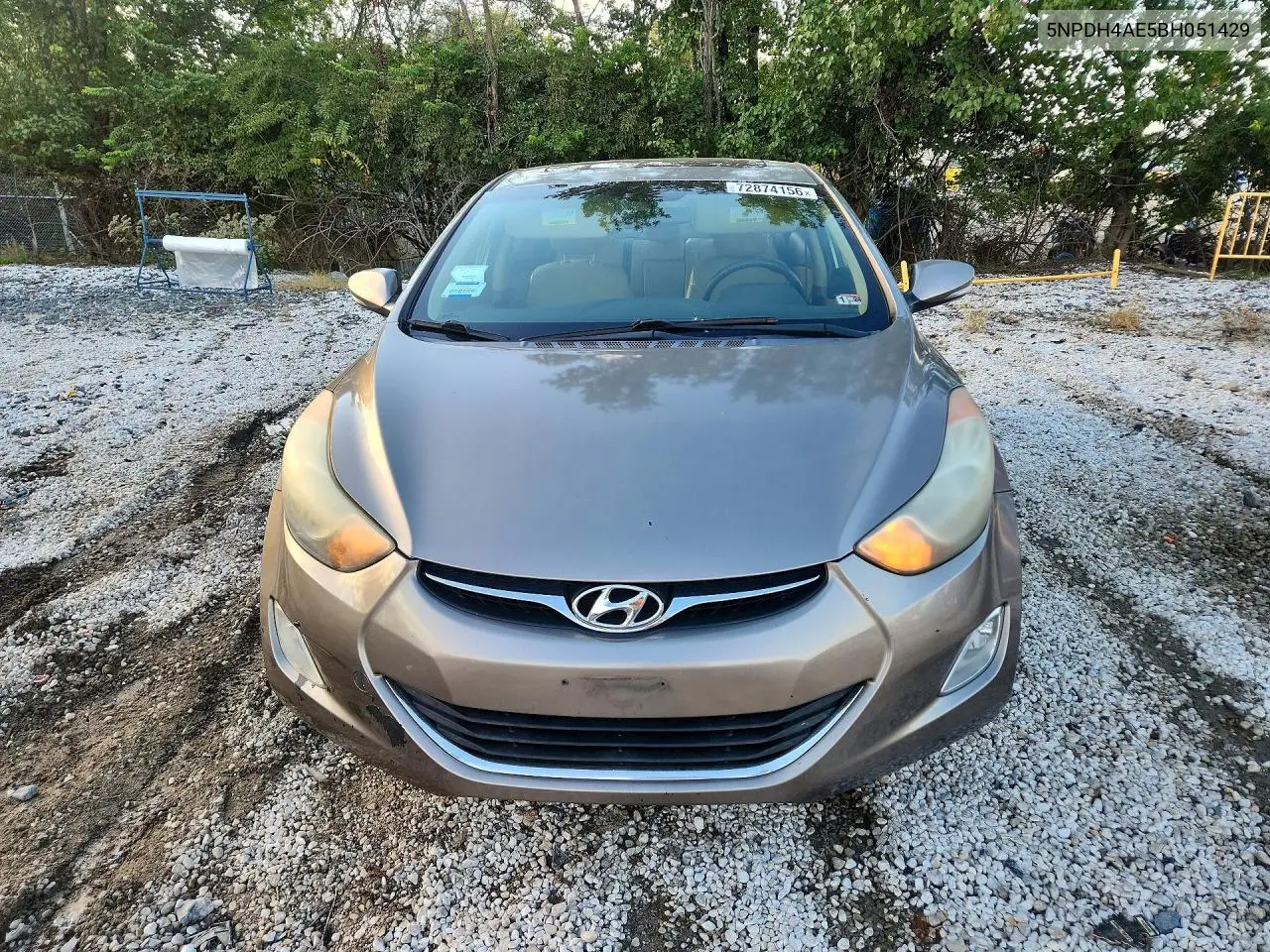 2011 HYUNDAI ELANTRA VIN 5NPDH4AE5BH051429 — фото 5