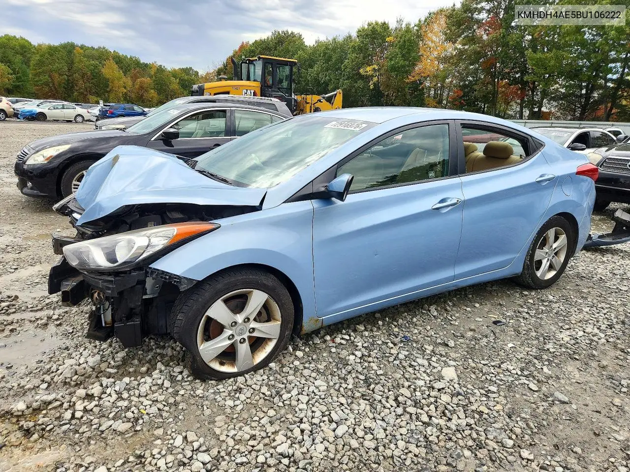 HYUNDAI ELANTRA 2011, VIN KMHDH4AE5BU106222