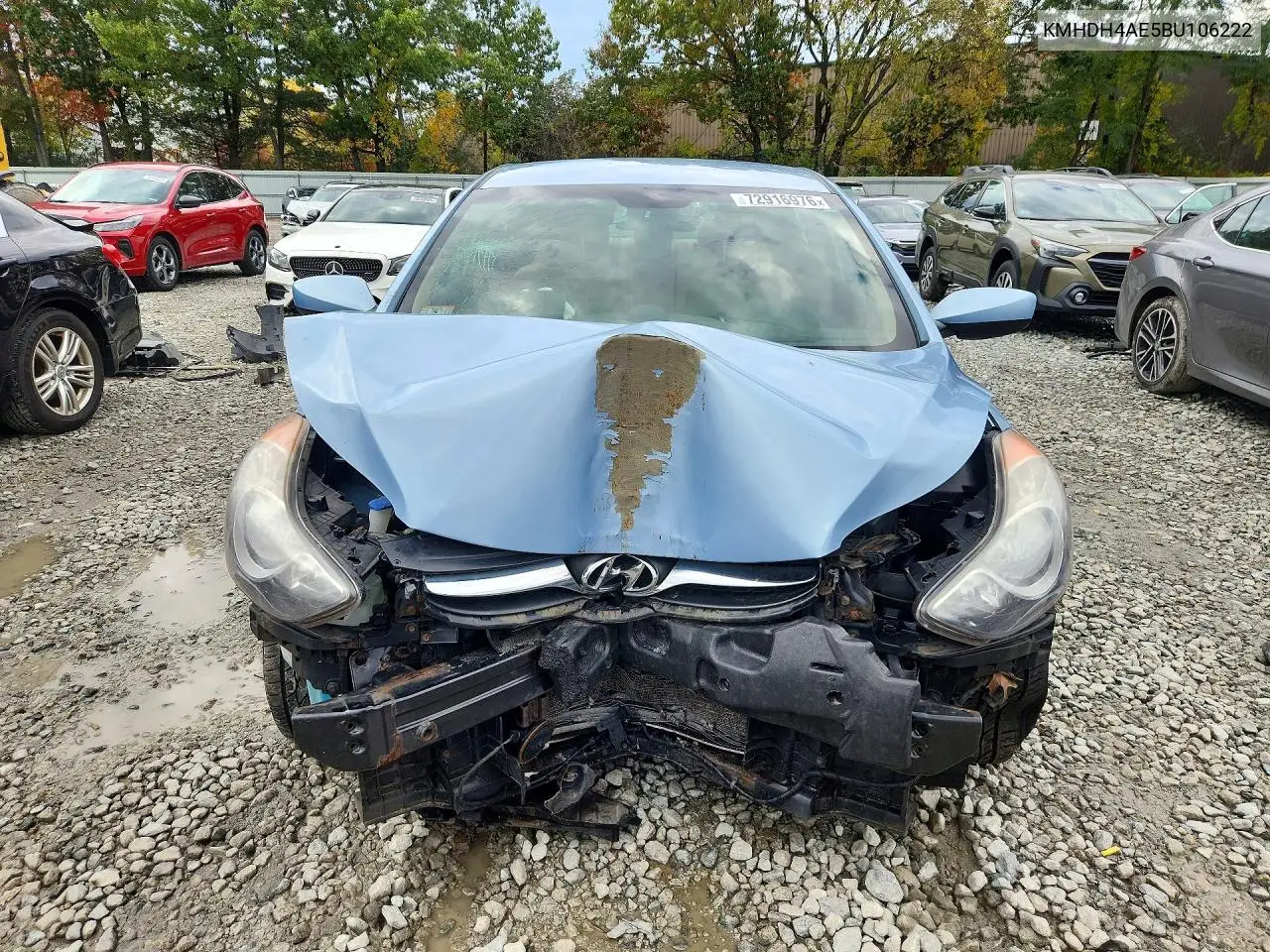 2011 HYUNDAI ELANTRA VIN KMHDH4AE5BU106222 — фото 5