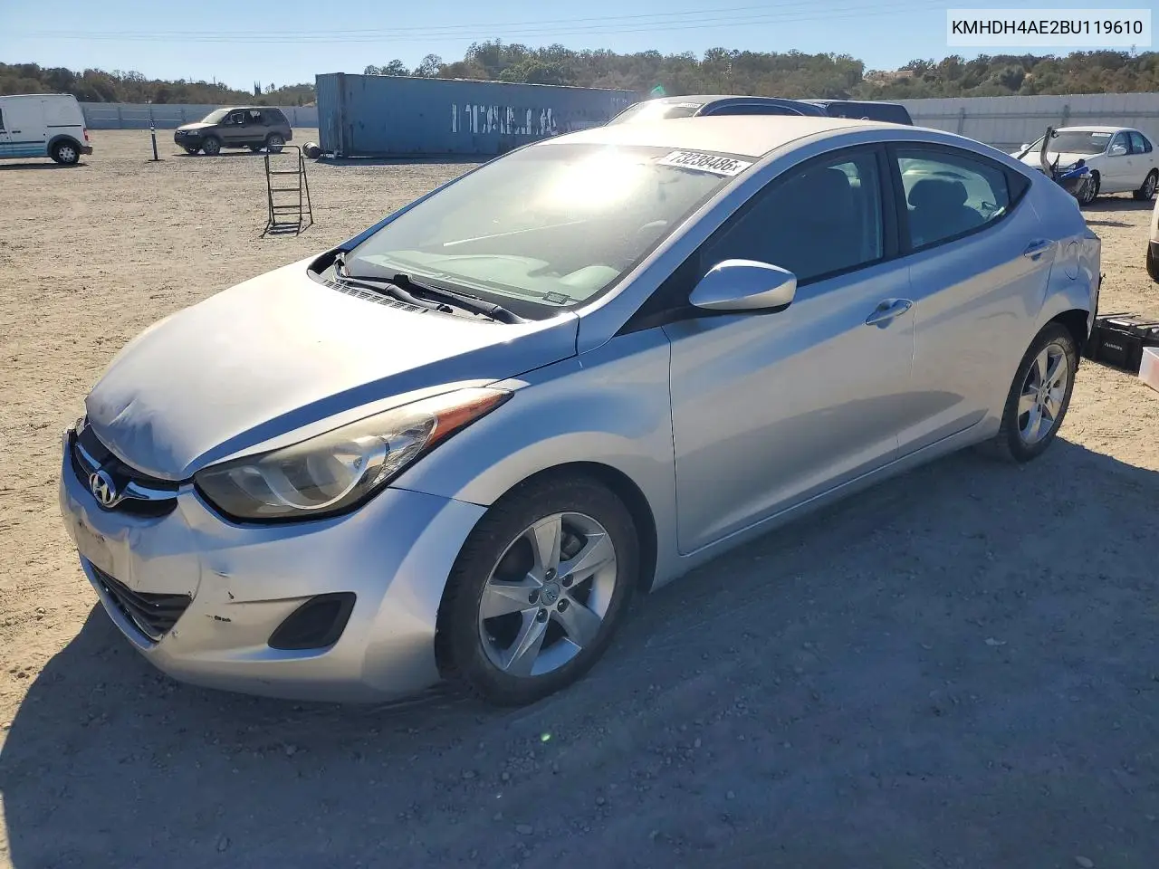 HYUNDAI ELANTRA 2011, VIN KMHDH4AE2BU119610