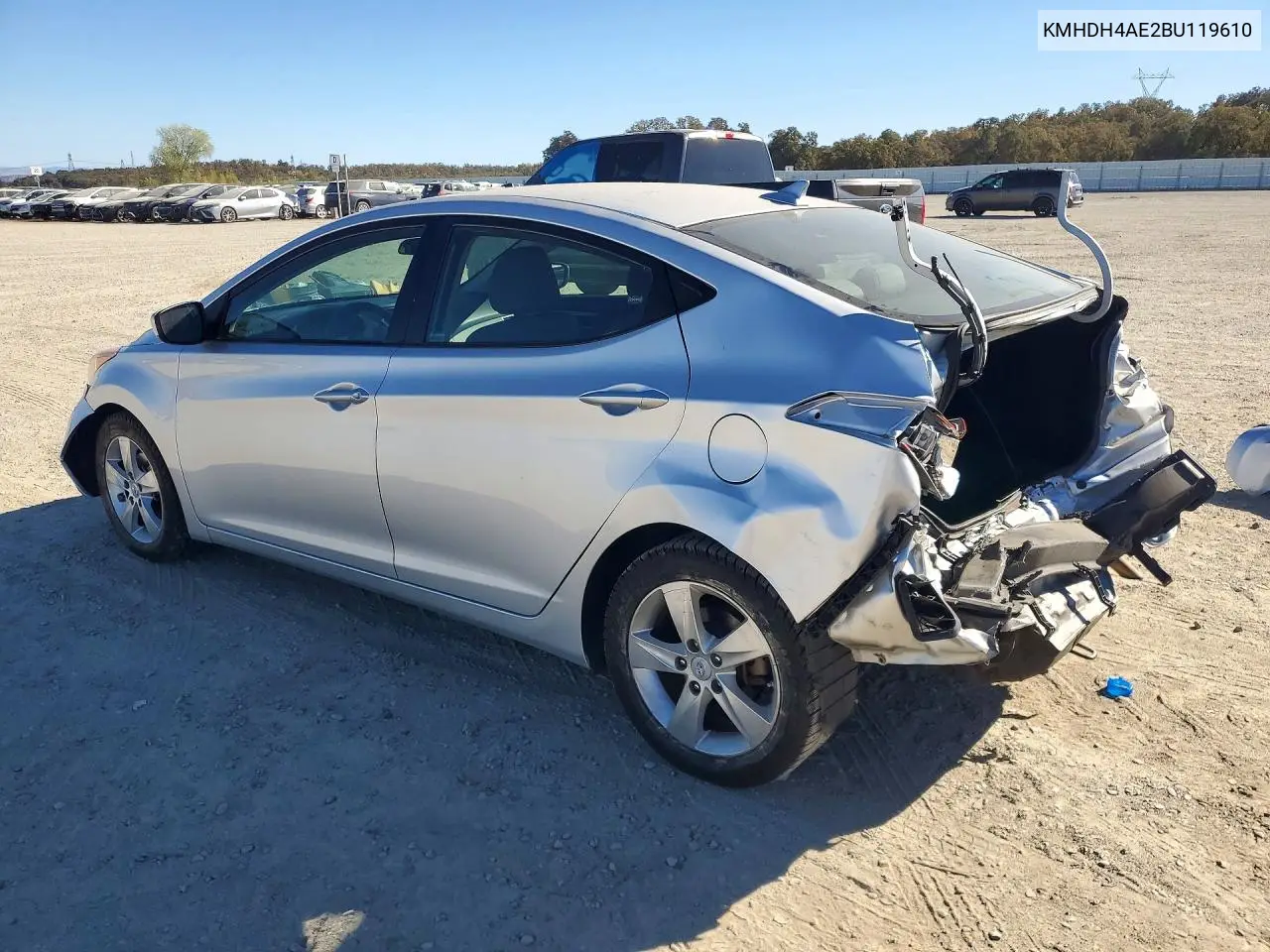2011 HYUNDAI ELANTRA VIN KMHDH4AE2BU119610 — фото 2