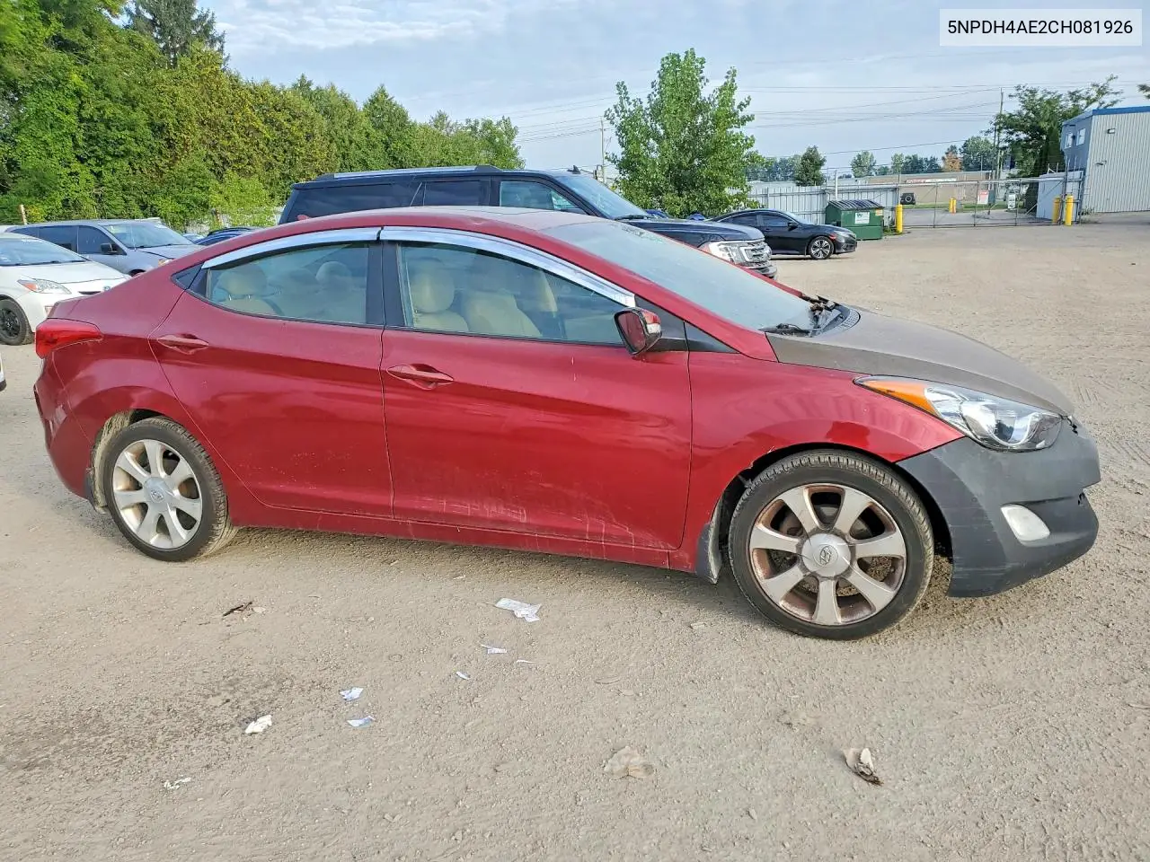 2012 HYUNDAI ELANTRA VIN 5NPDH4AE2CH081926 — фото 4
