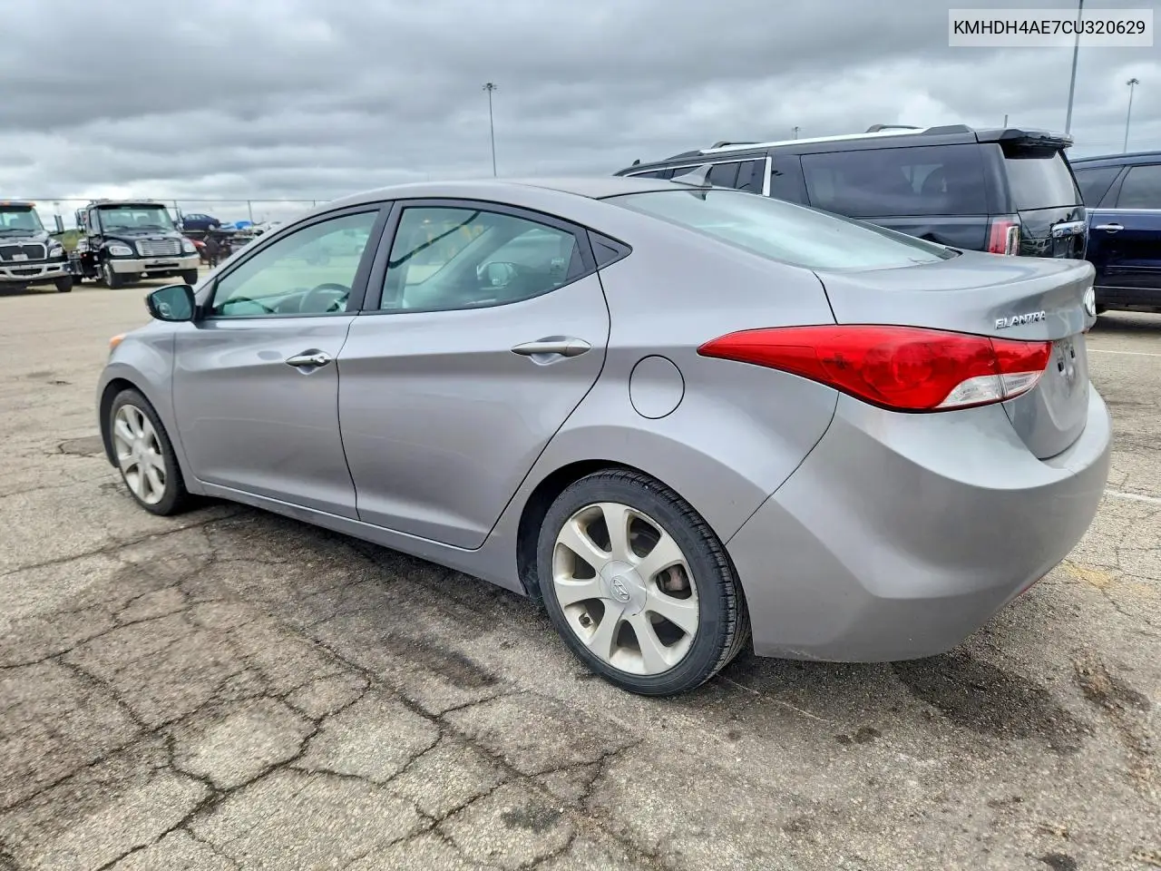 2012 HYUNDAI ELANTRA VIN KMHDH4AE7CU320629 — фото 2