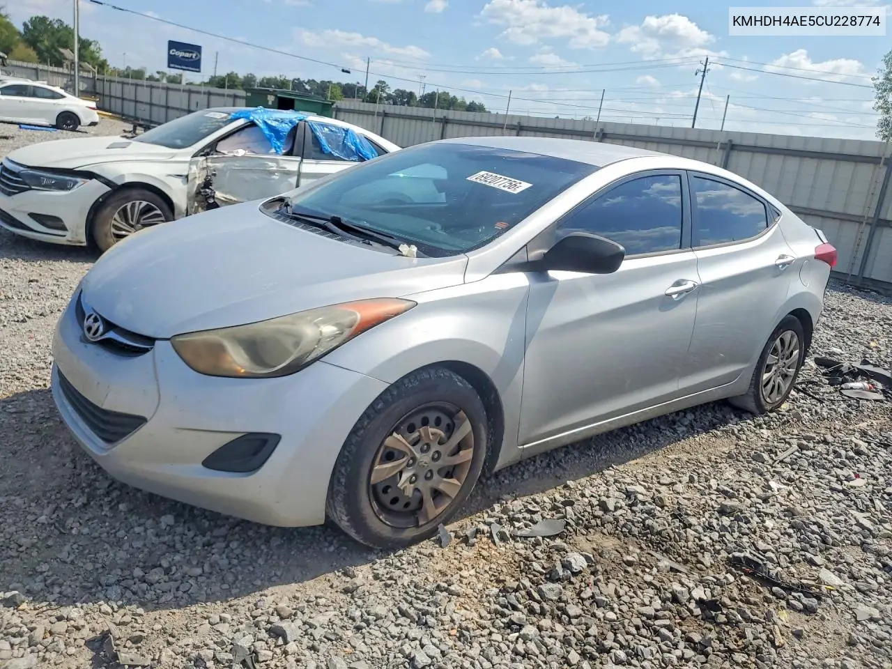 HYUNDAI ELANTRA 2012, VIN KMHDH4AE5CU228774
