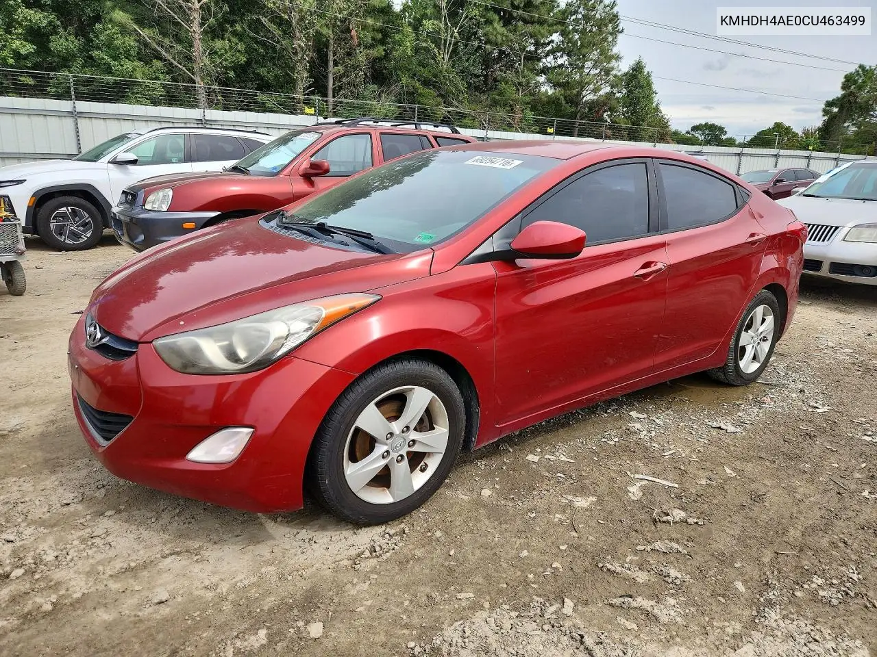 HYUNDAI ELANTRA 2012, VIN KMHDH4AE0CU463499